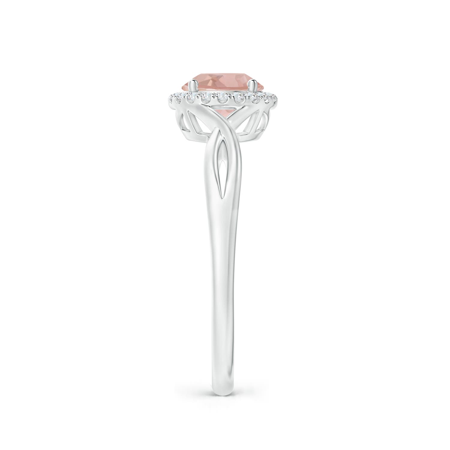 AAA - Morganite / 0.8 CT / 14 KT White Gold