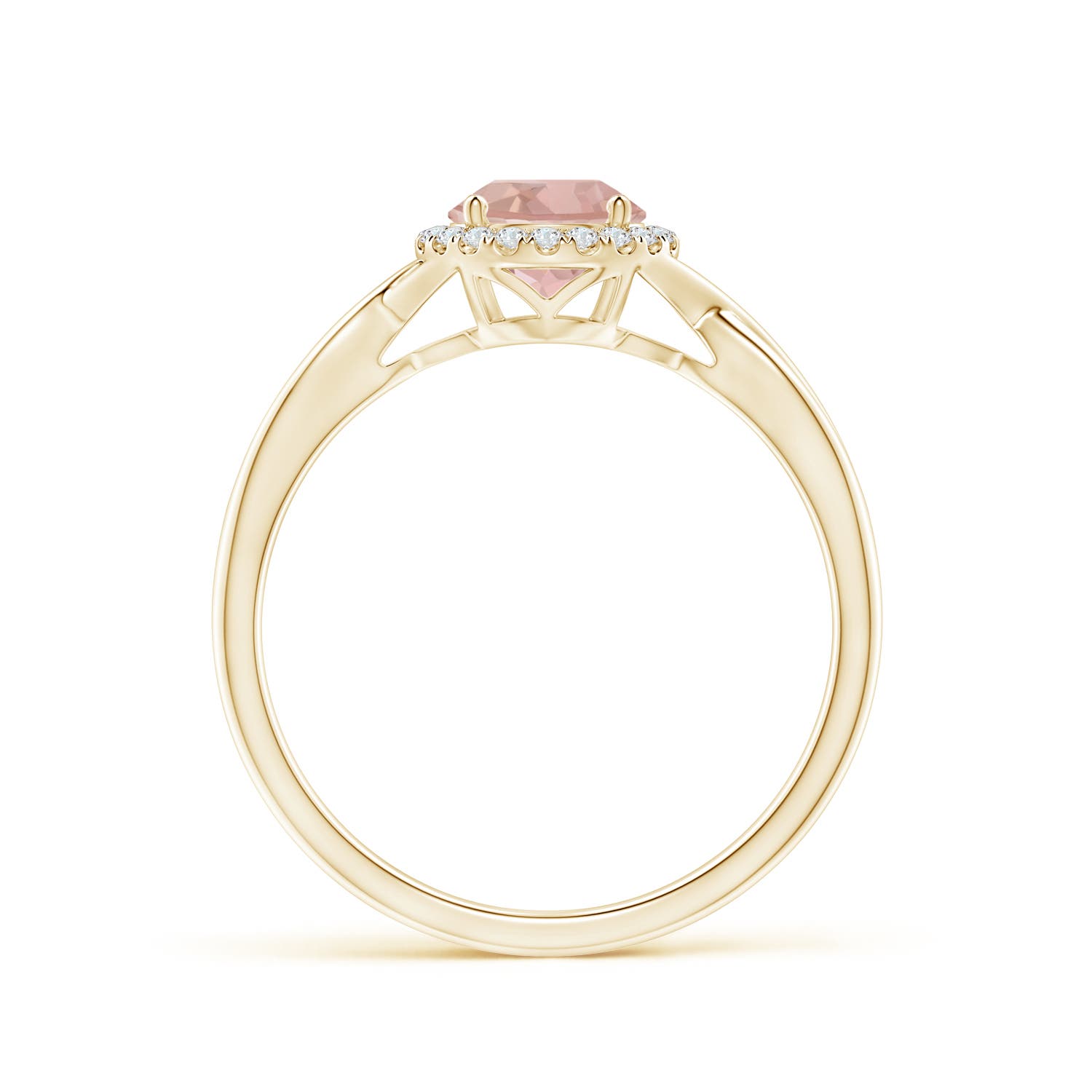 AAAA - Morganite / 0.8 CT / 14 KT Yellow Gold