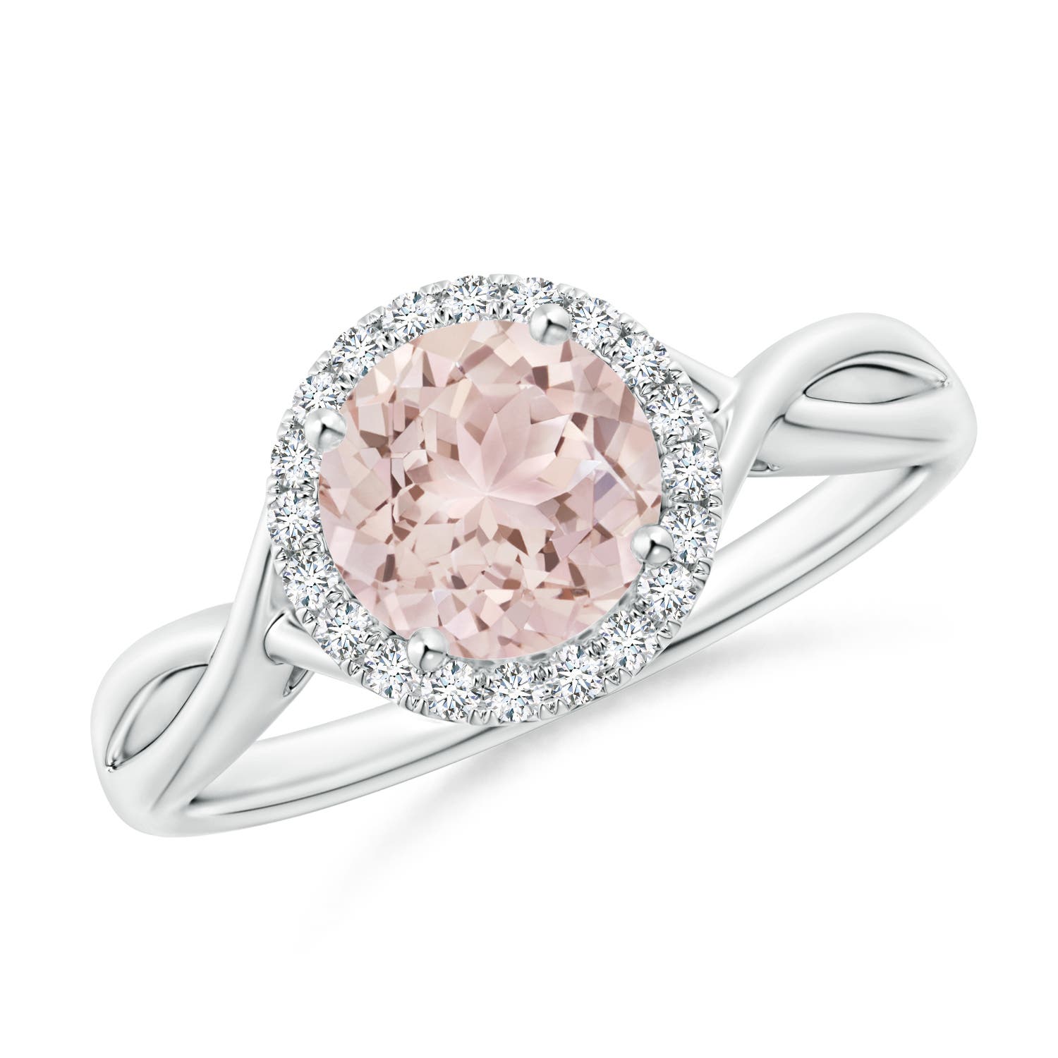 A - Morganite / 1.22 CT / 14 KT White Gold