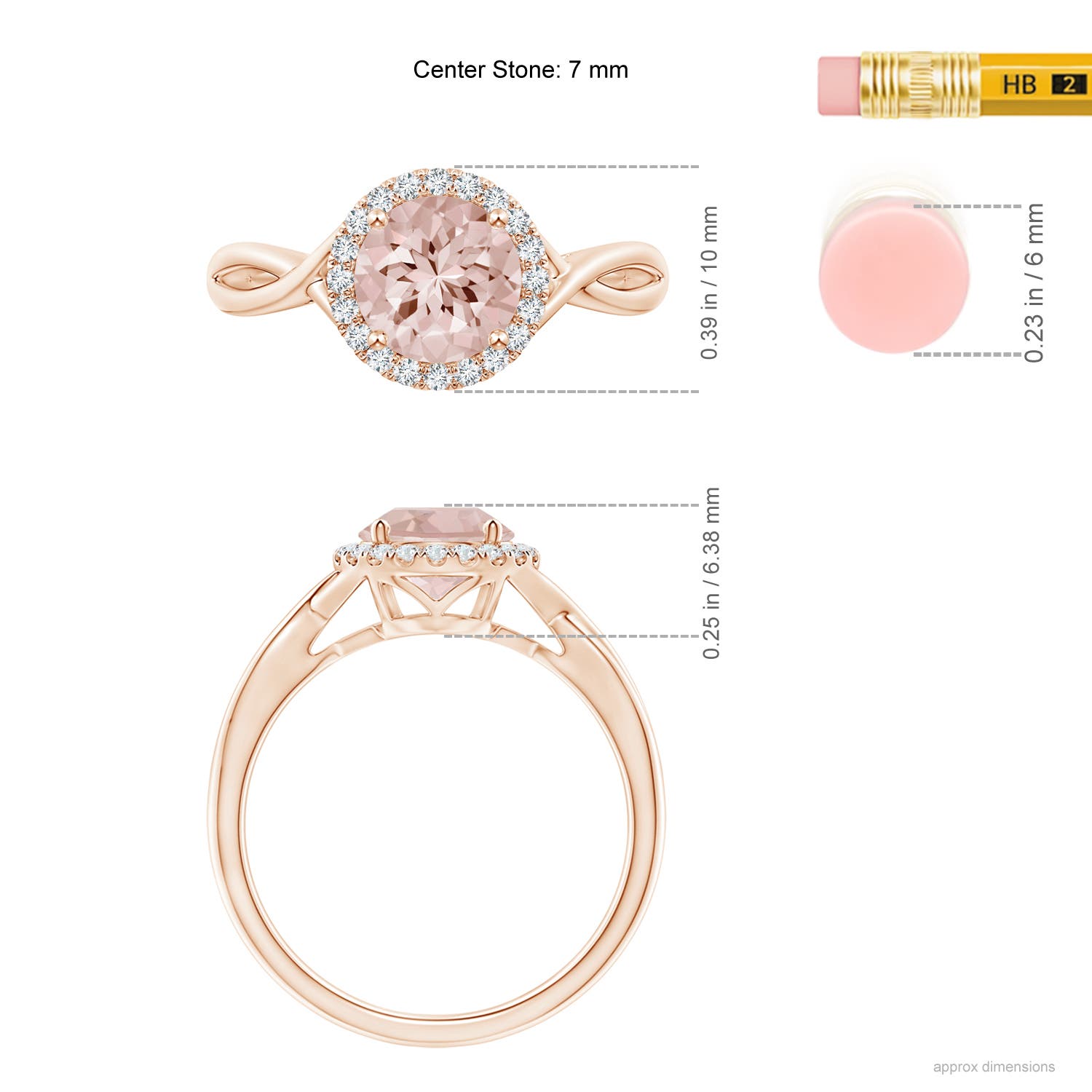 AA - Morganite / 1.22 CT / 14 KT Rose Gold