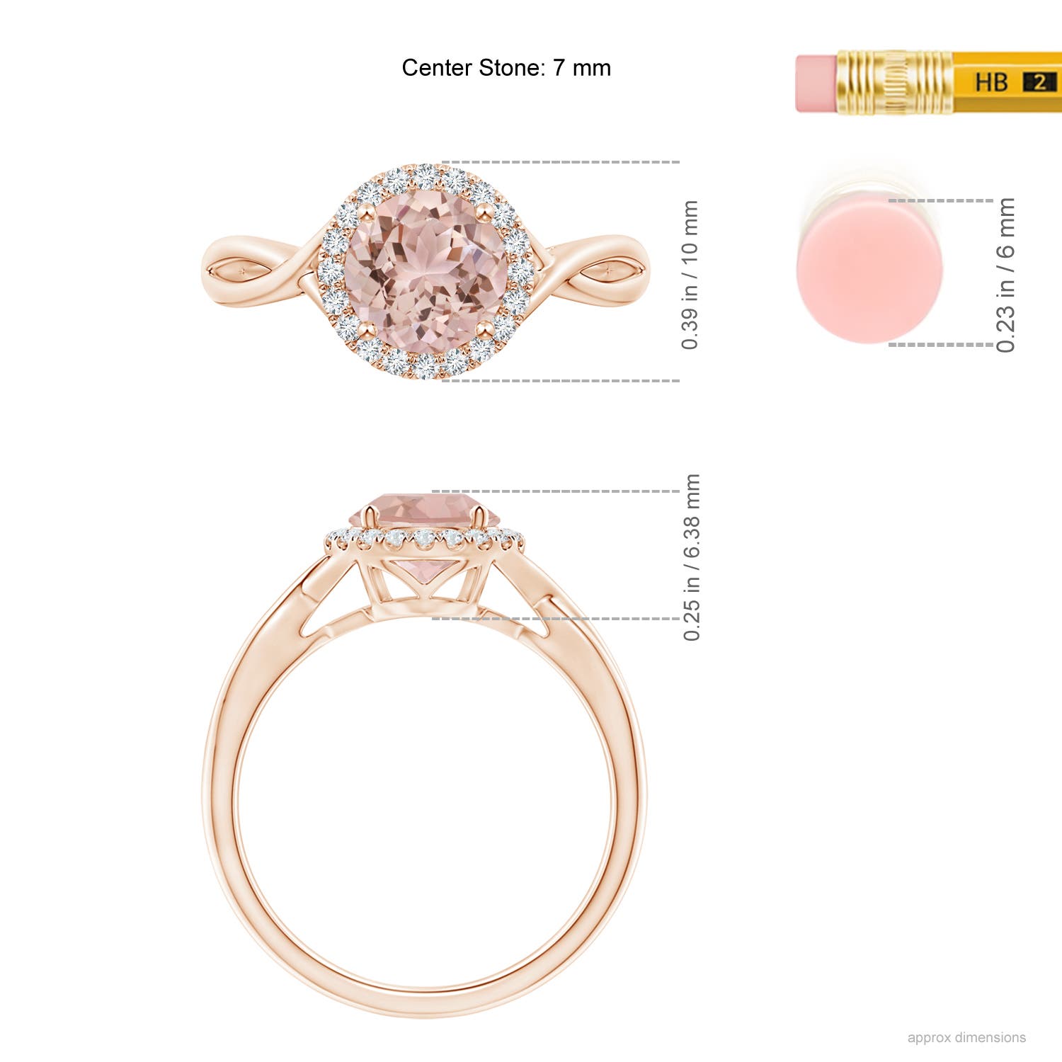 AAA - Morganite / 1.22 CT / 14 KT Rose Gold