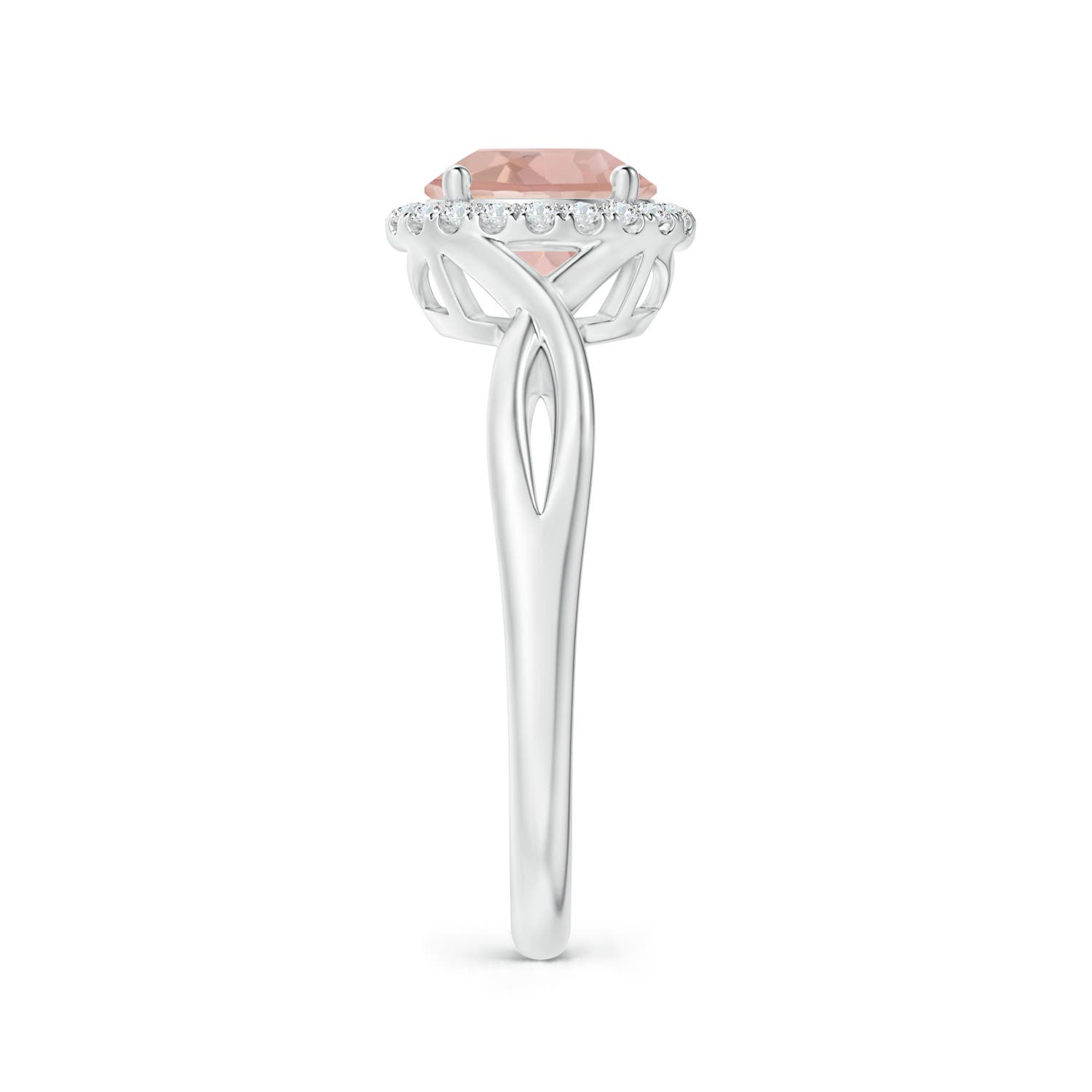 AAA - Morganite / 1.22 CT / 14 KT White Gold