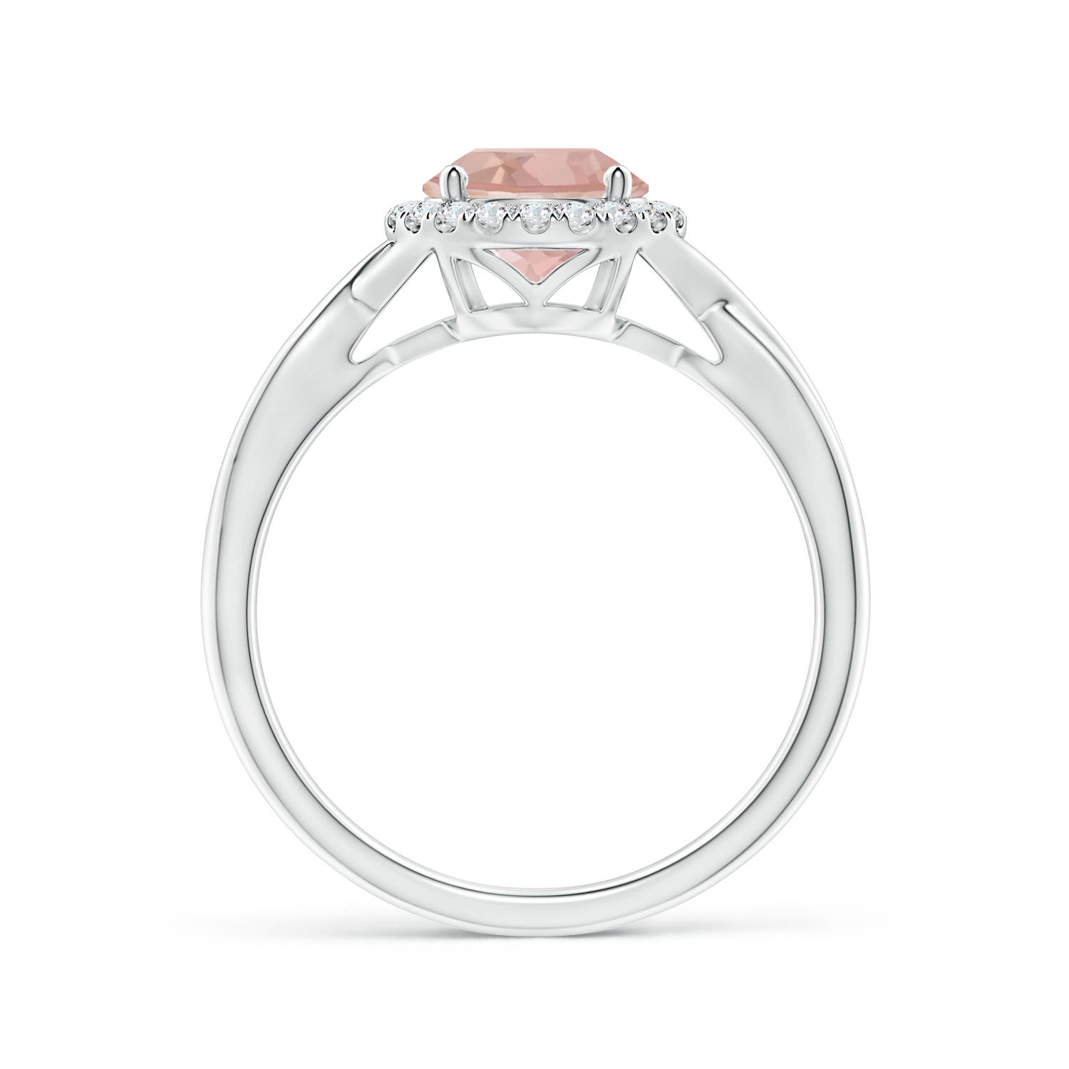 AAAA - Morganite / 1.22 CT / 14 KT White Gold