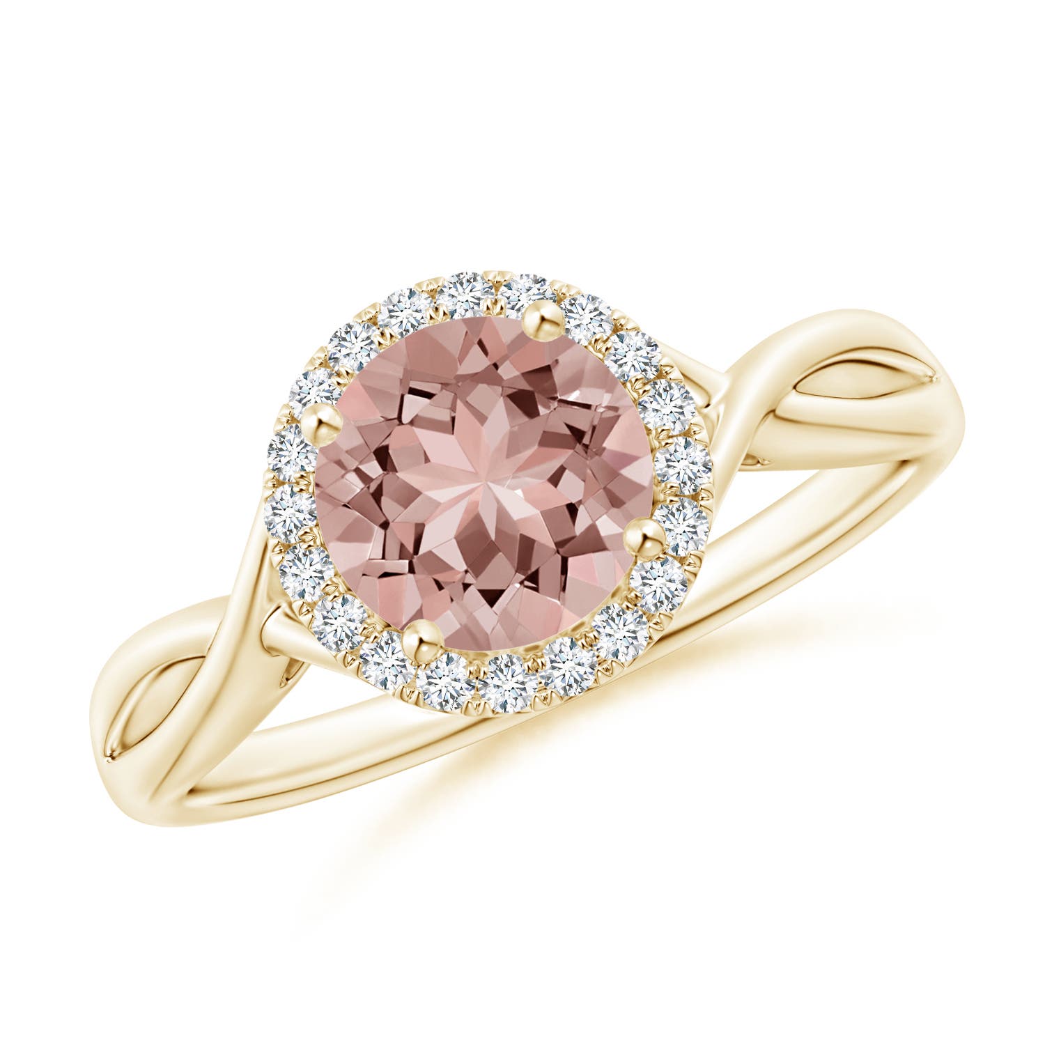 AAAA - Morganite / 1.22 CT / 14 KT Yellow Gold