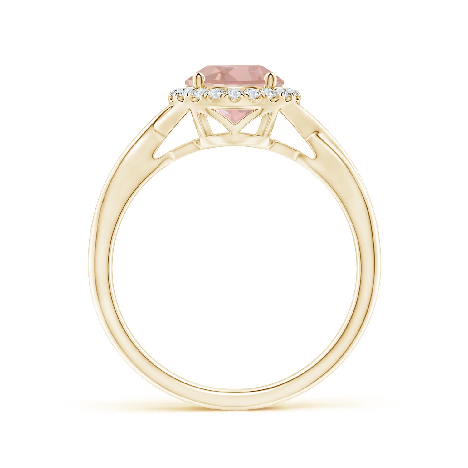 AAAA - Morganite / 1.22 CT / 14 KT Yellow Gold