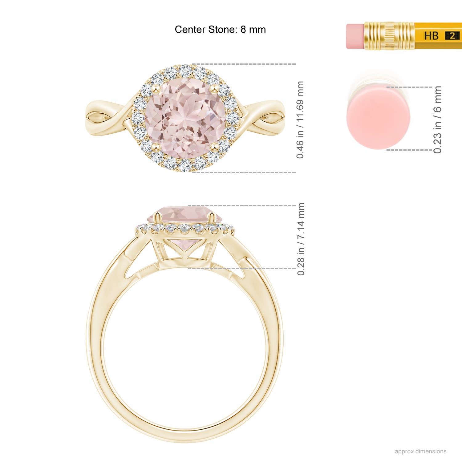 A - Morganite / 1.87 CT / 14 KT Yellow Gold