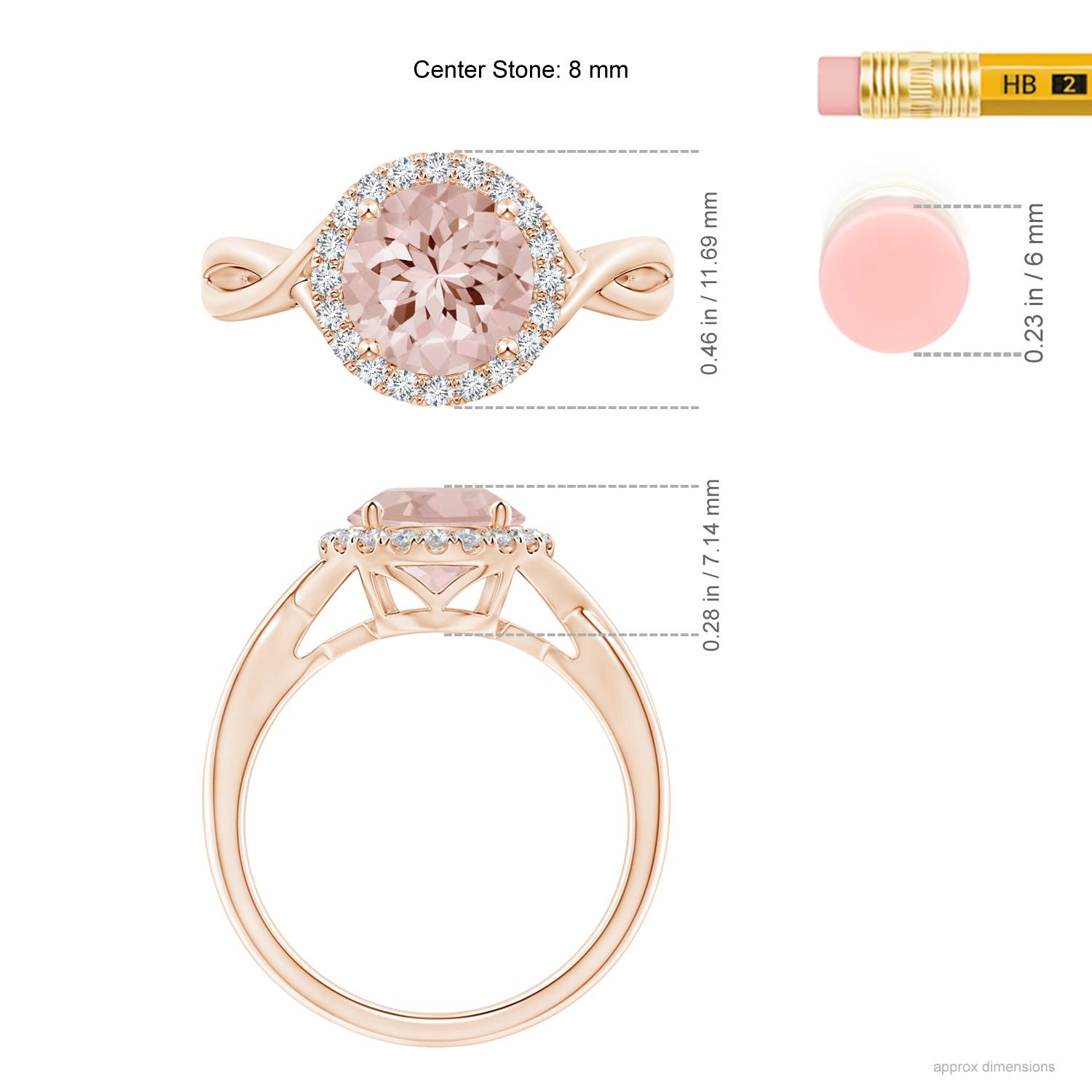 AA - Morganite / 1.87 CT / 14 KT Rose Gold