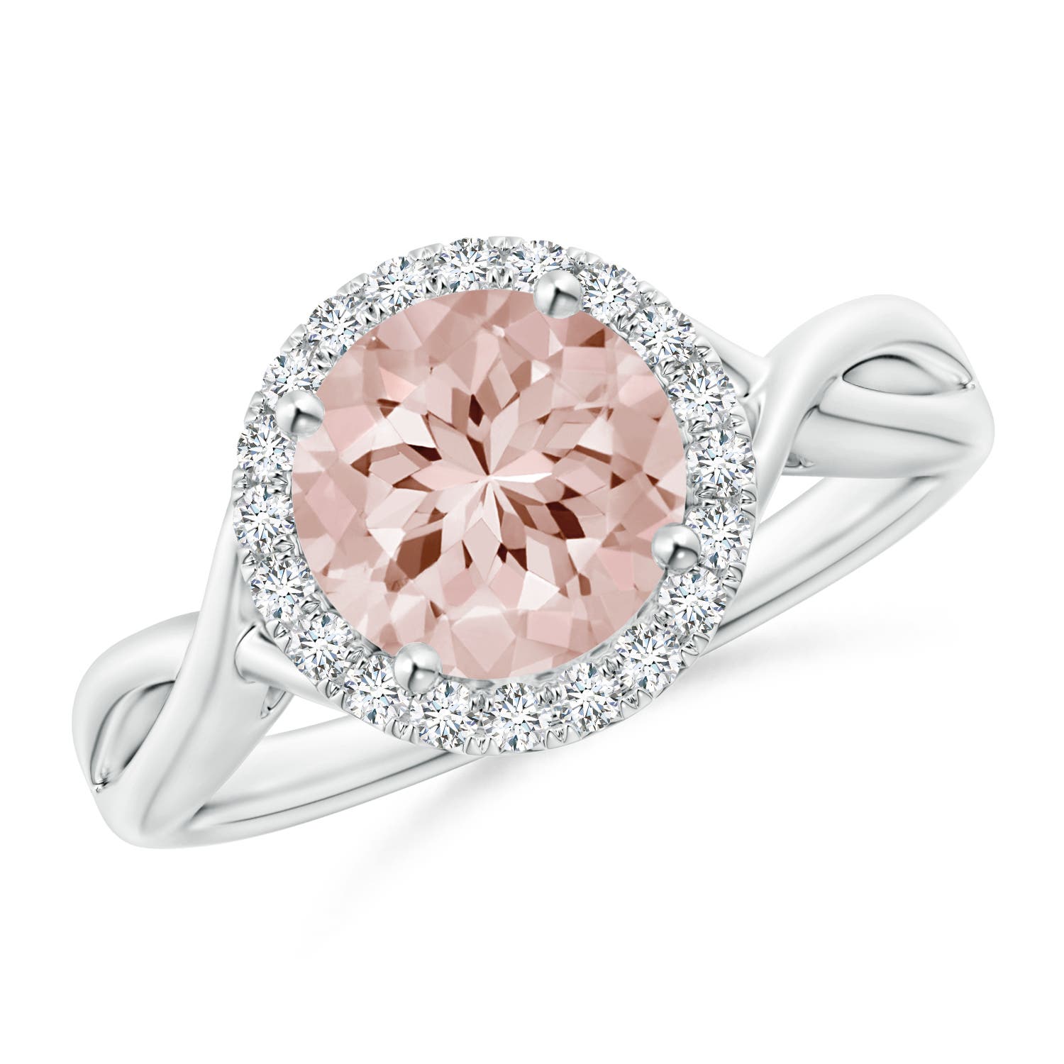 AA - Morganite / 1.87 CT / 14 KT White Gold