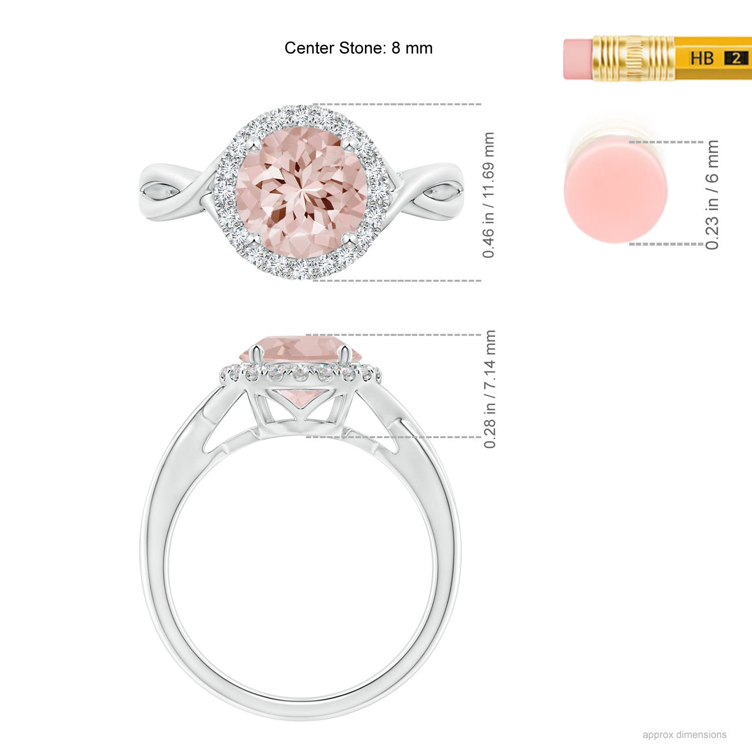 AA - Morganite / 1.87 CT / 14 KT White Gold