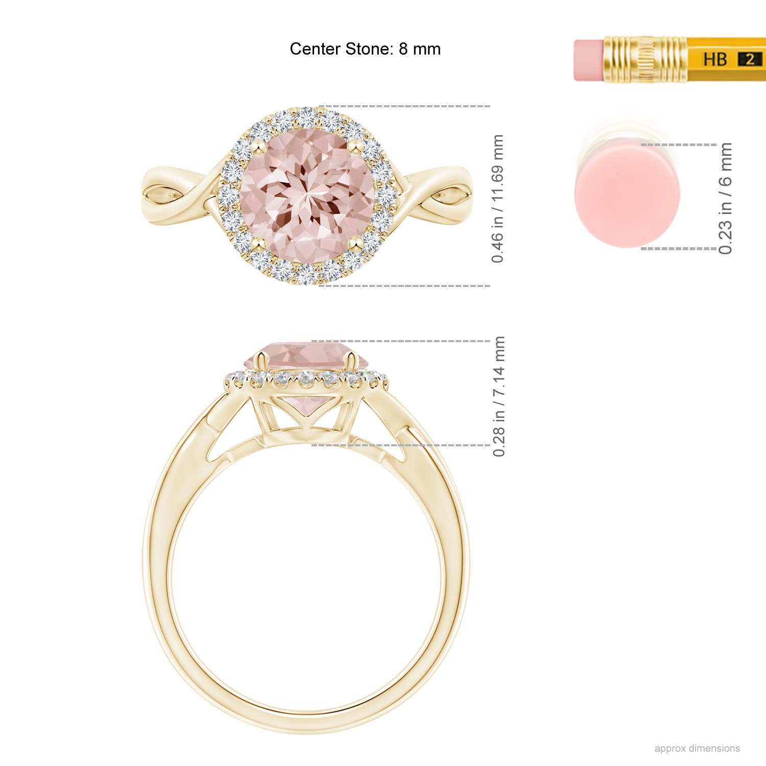 AA - Morganite / 1.87 CT / 14 KT Yellow Gold