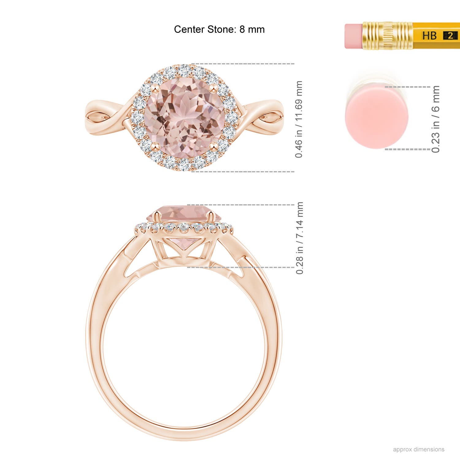 AAA - Morganite / 1.87 CT / 14 KT Rose Gold