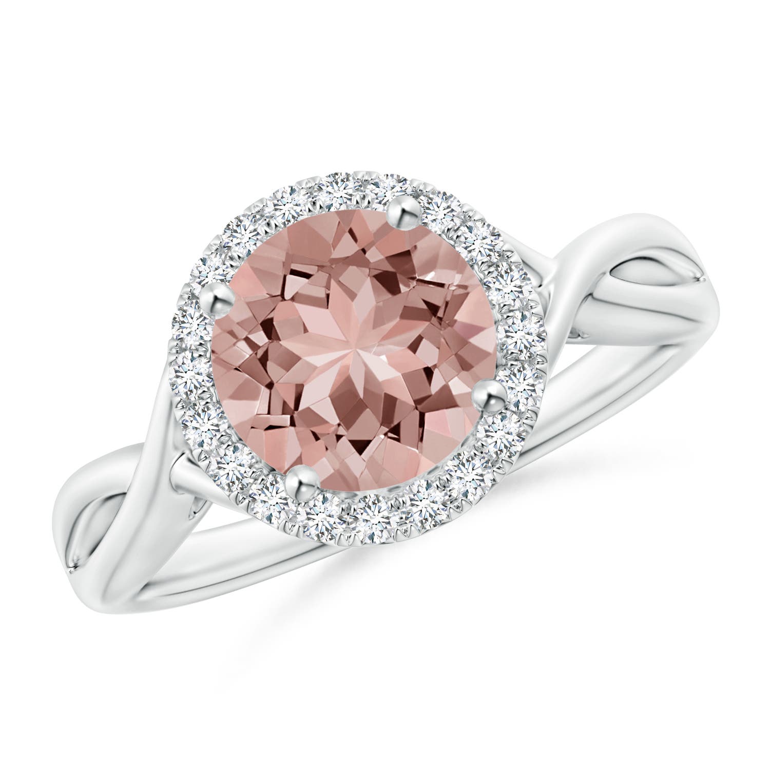 AAAA - Morganite / 1.87 CT / 14 KT White Gold