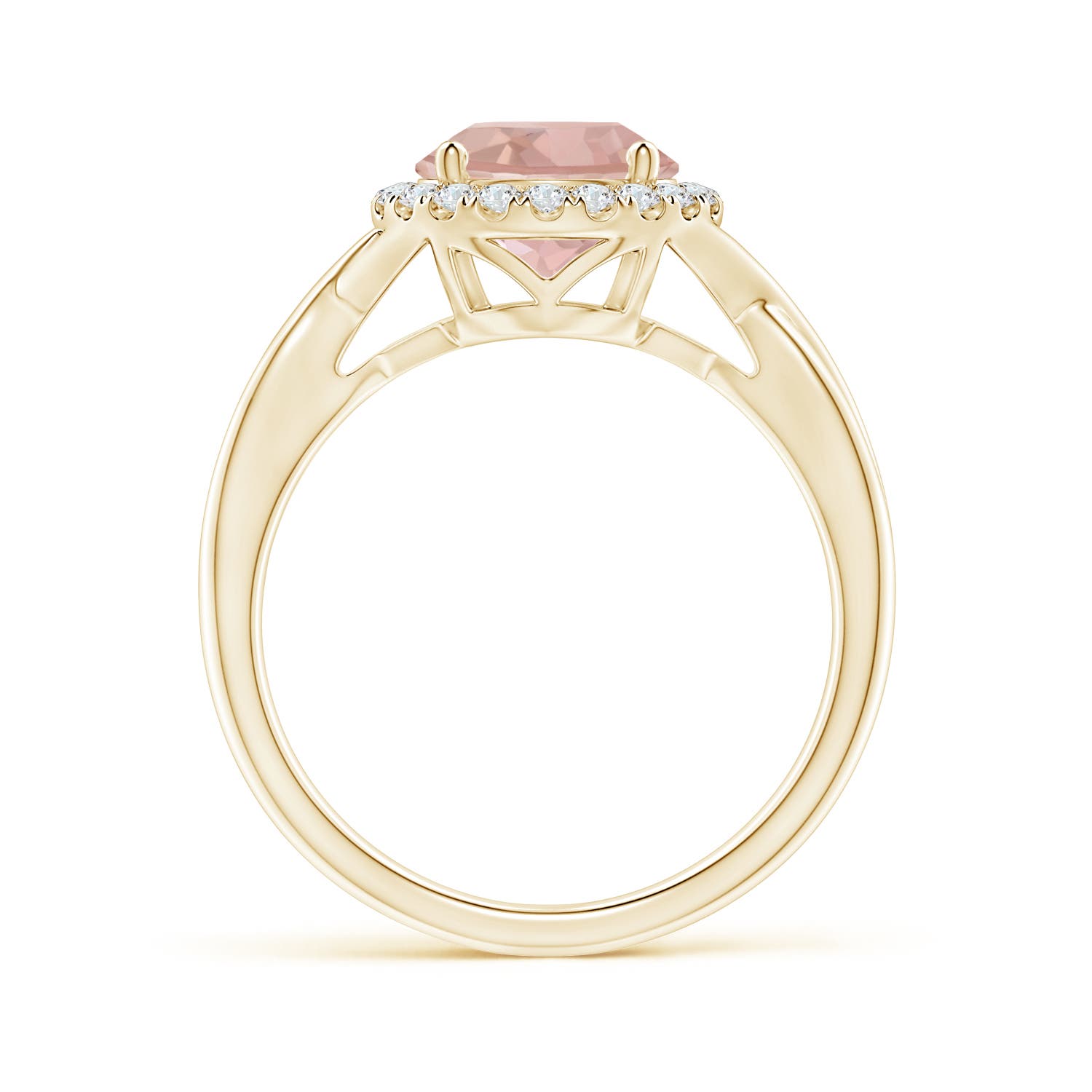 AAAA - Morganite / 1.87 CT / 14 KT Yellow Gold