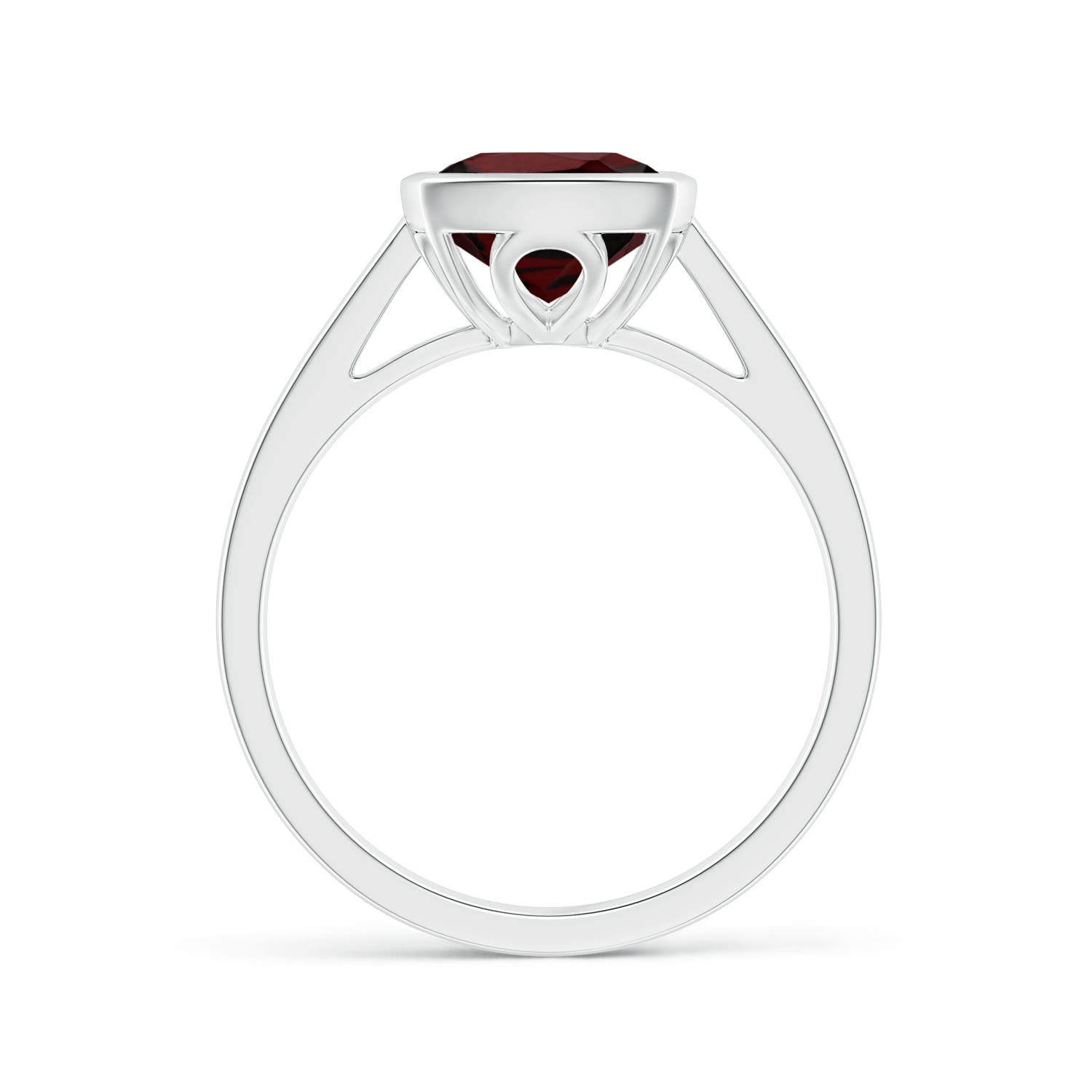 AA - Garnet / 3.35 CT / 14 KT White Gold