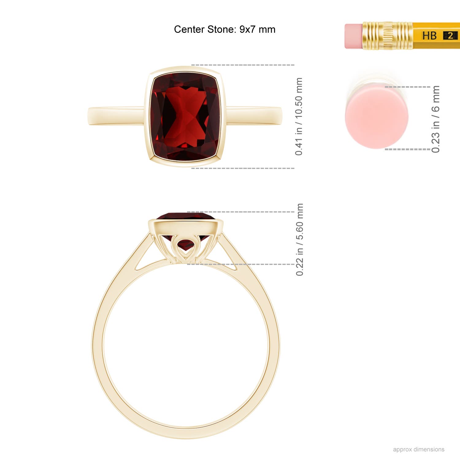 AAA - Garnet / 2.9 CT / 14 KT Yellow Gold