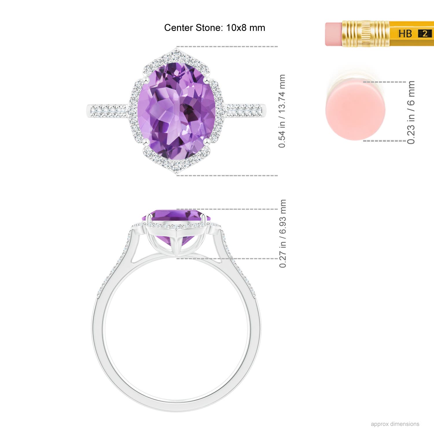 A - Amethyst / 2.51 CT / 14 KT White Gold