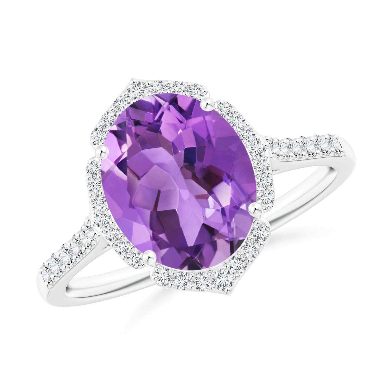 AA - Amethyst / 2.51 CT / 14 KT White Gold