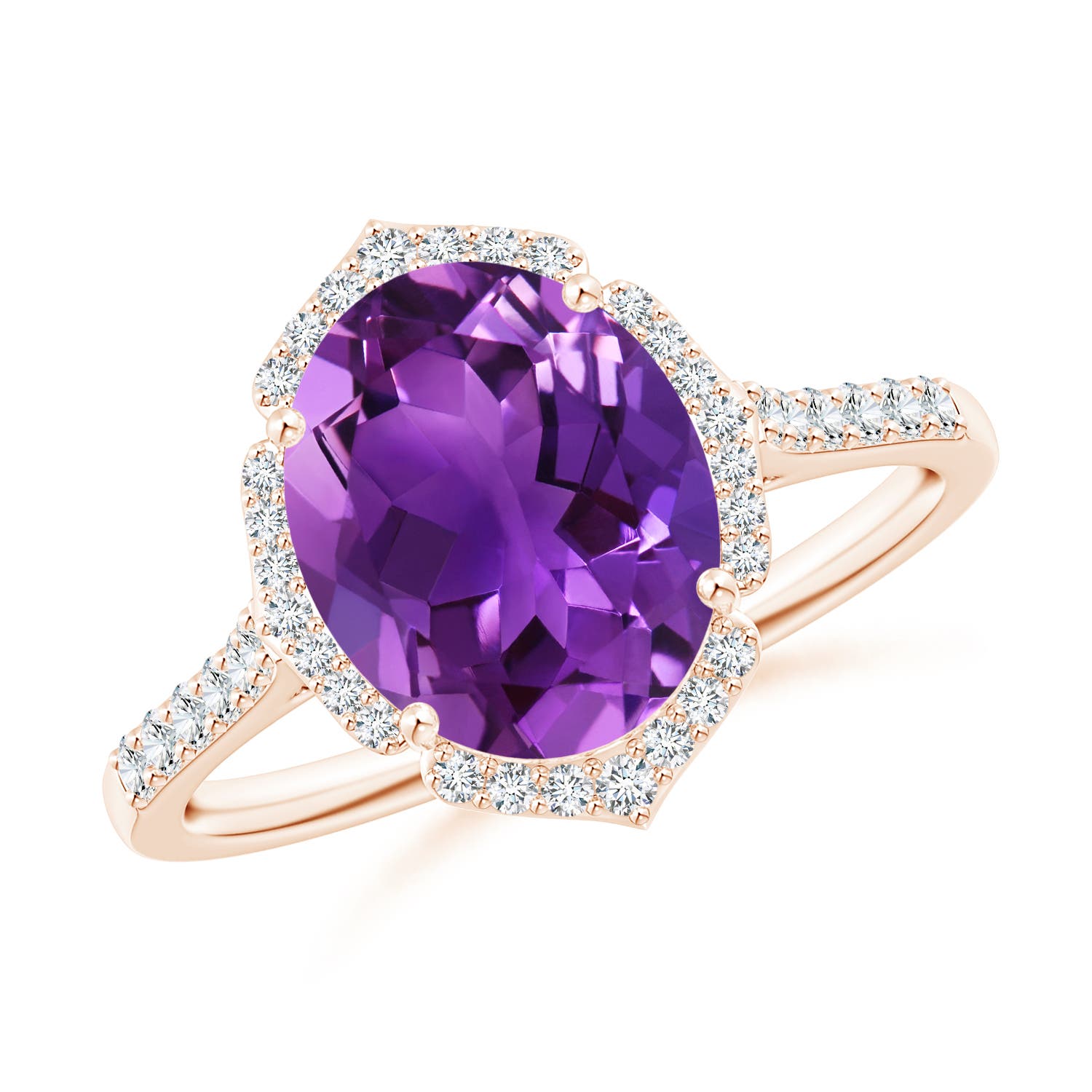 AAAA - Amethyst / 2.51 CT / 14 KT Rose Gold