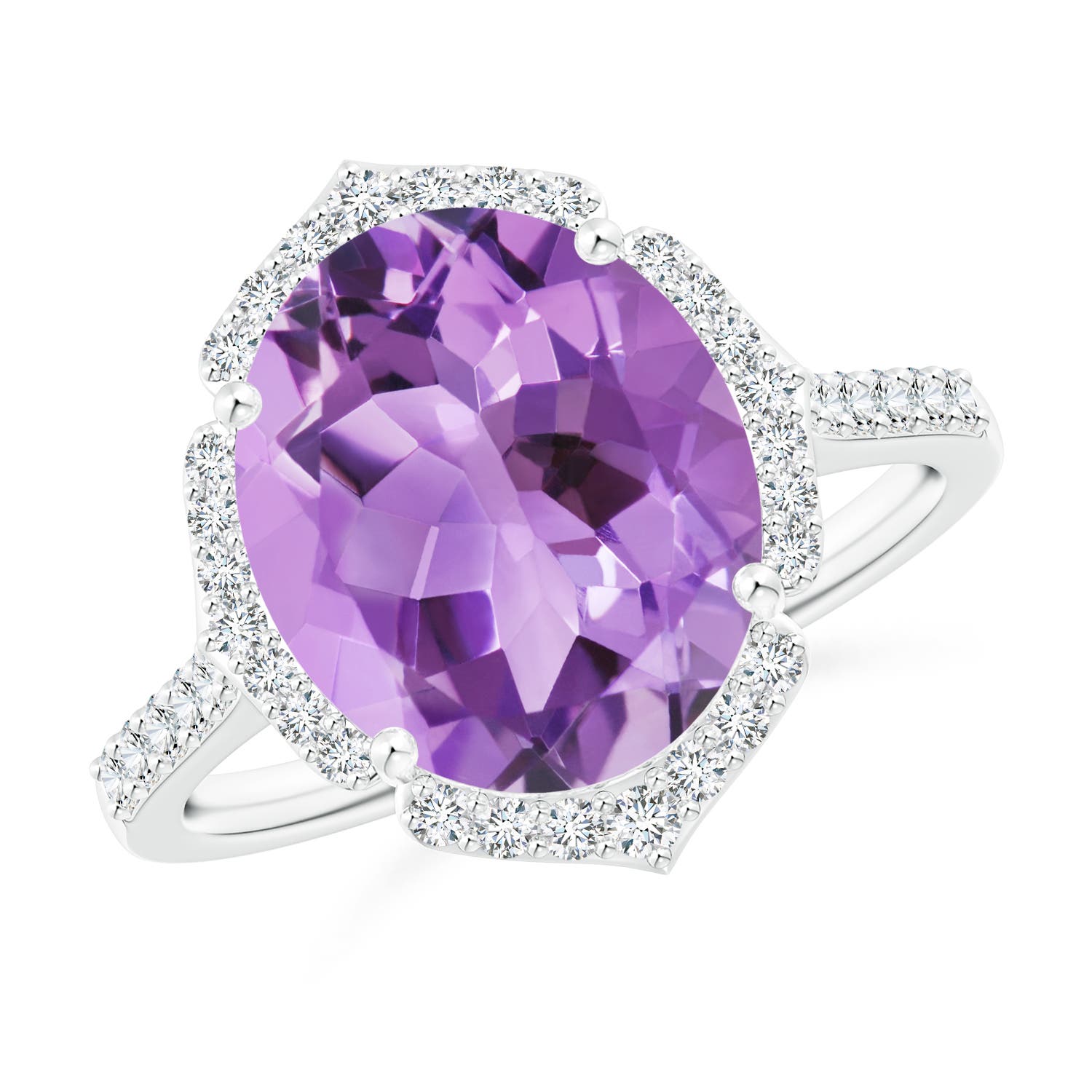 A - Amethyst / 4.59 CT / 14 KT White Gold