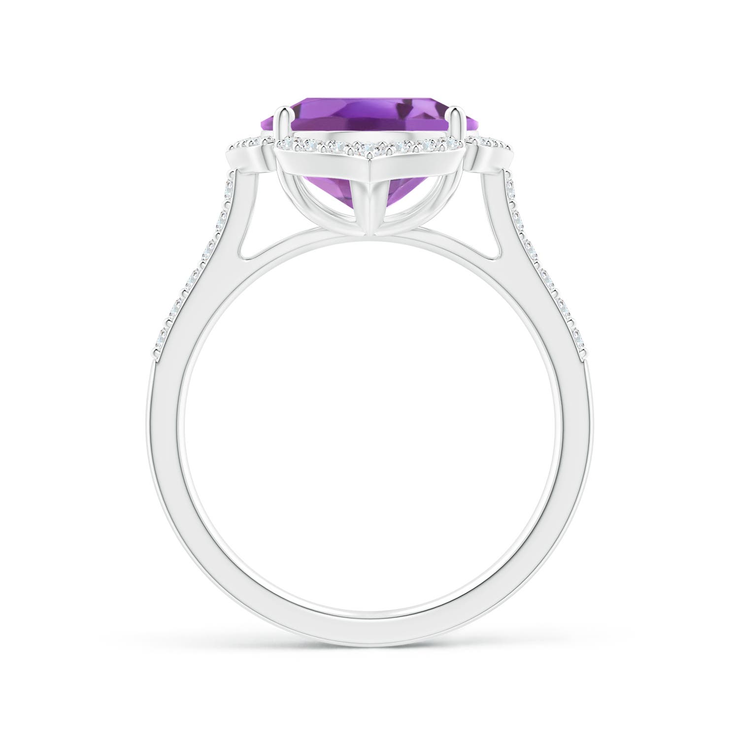 A - Amethyst / 4.59 CT / 14 KT White Gold
