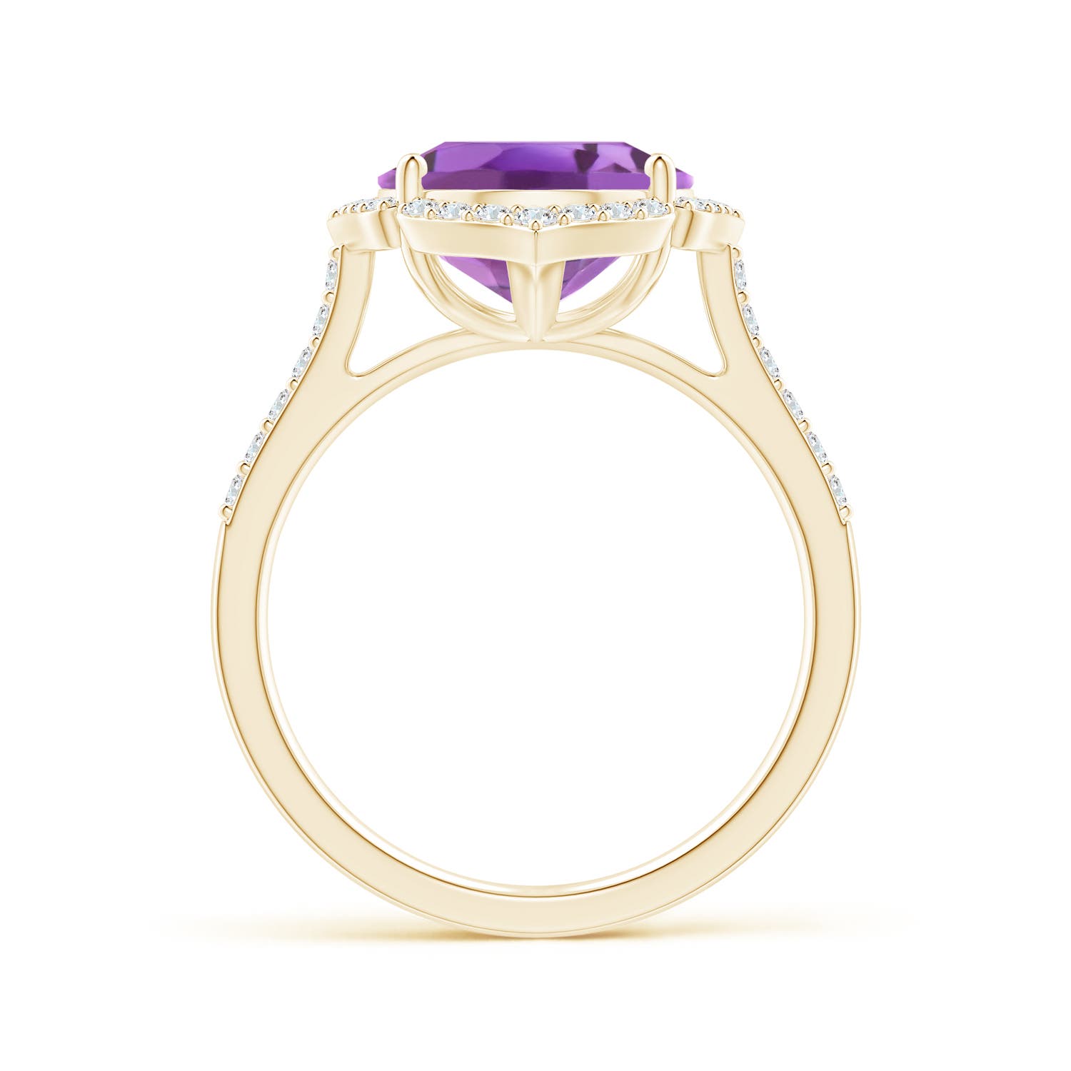 A - Amethyst / 4.59 CT / 14 KT Yellow Gold