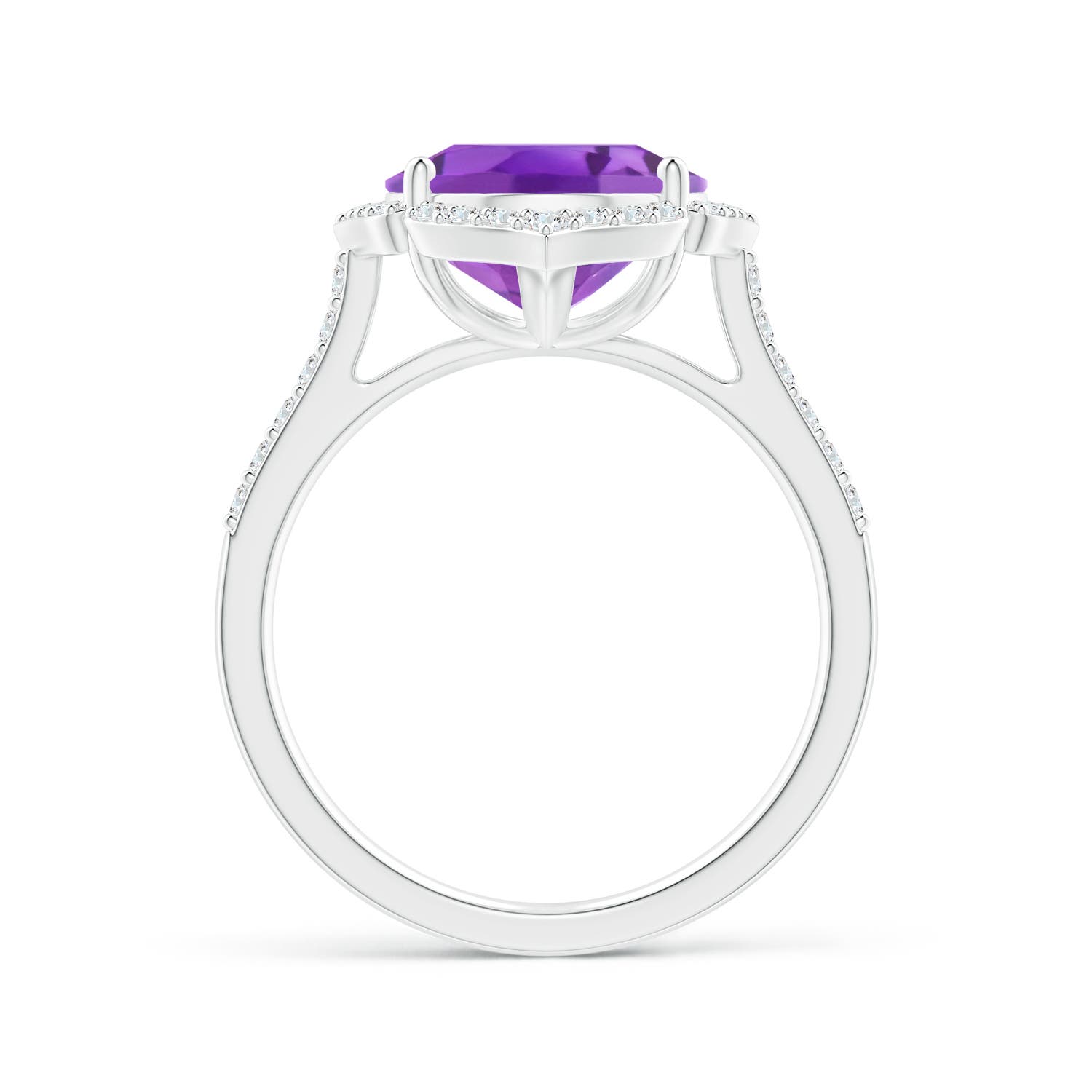 AA - Amethyst / 4.59 CT / 14 KT White Gold