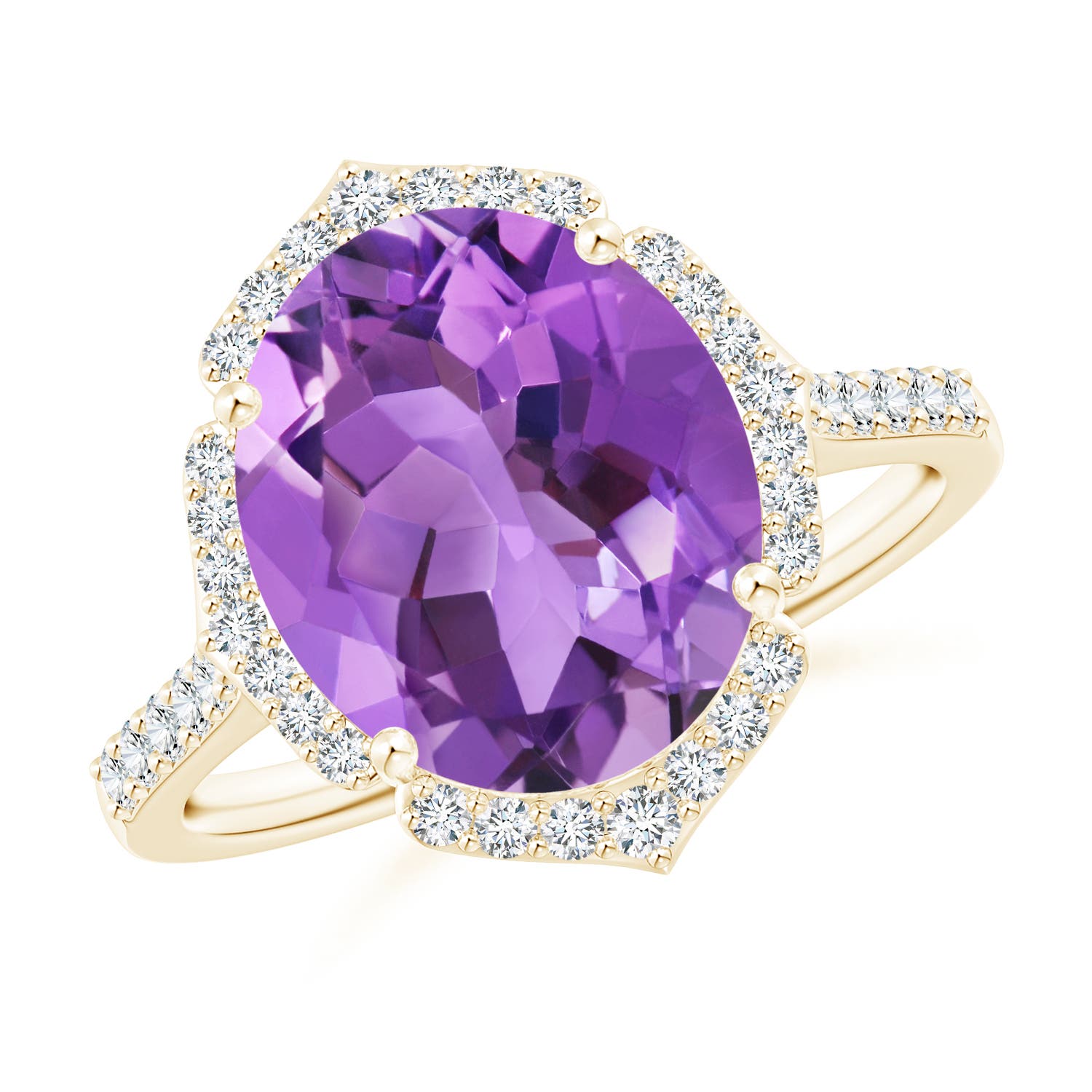 AA - Amethyst / 4.59 CT / 14 KT Yellow Gold