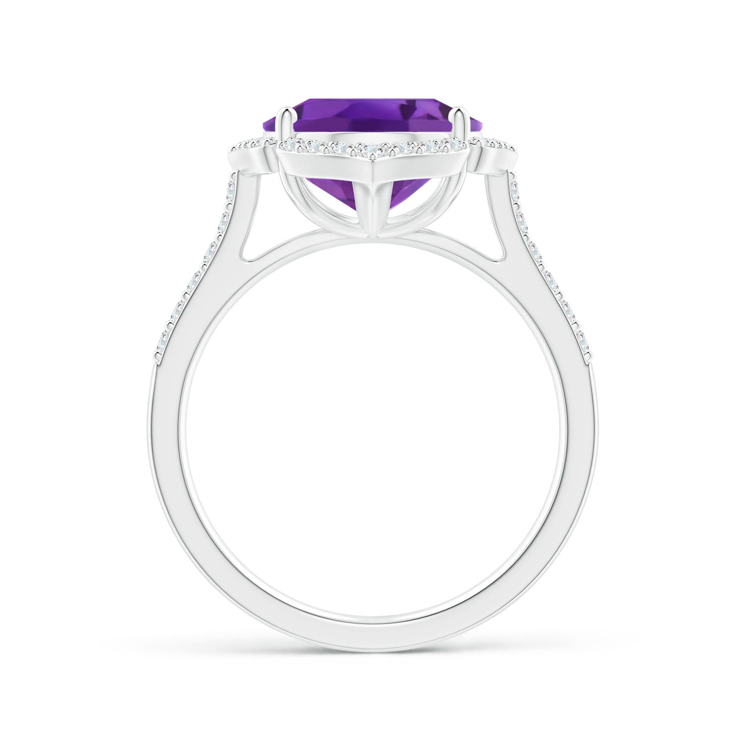 AAA - Amethyst / 4.59 CT / 14 KT White Gold