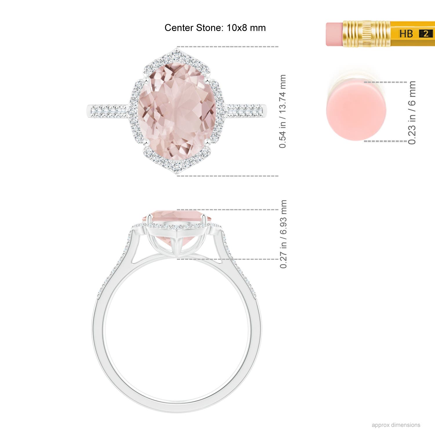 A - Morganite / 2.71 CT / 14 KT White Gold