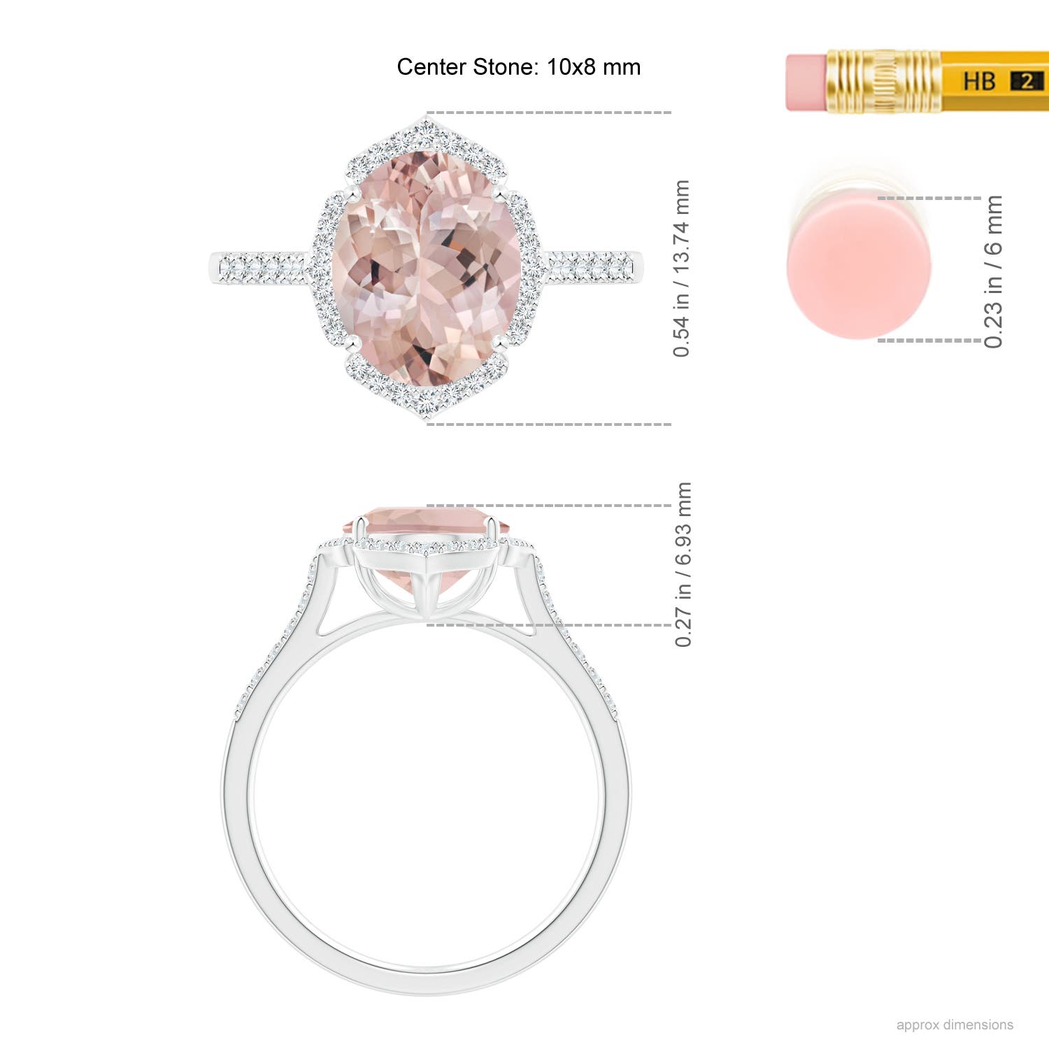 AA - Morganite / 2.71 CT / 14 KT White Gold