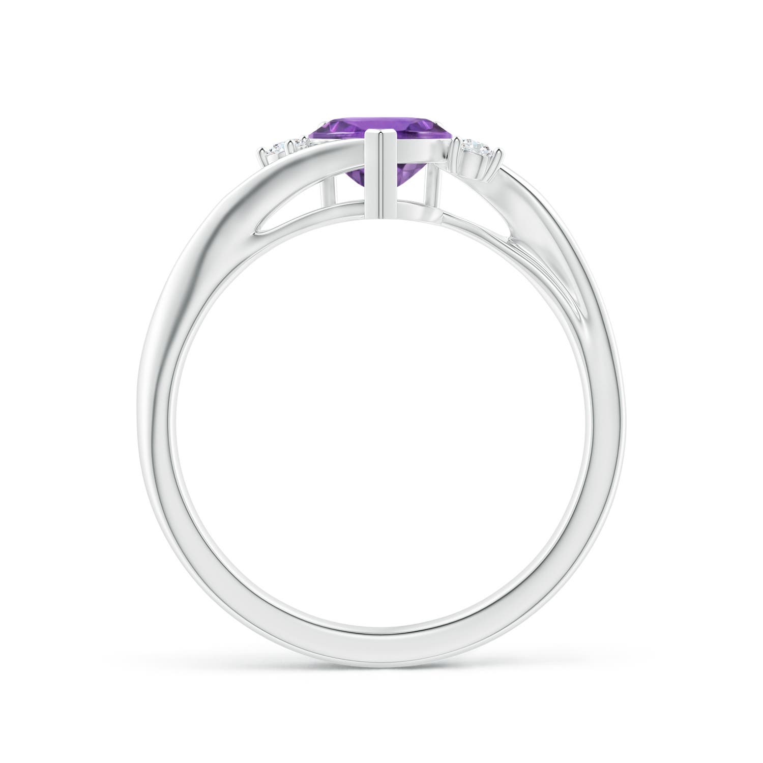 AA - Amethyst / 0.75 CT / 14 KT White Gold