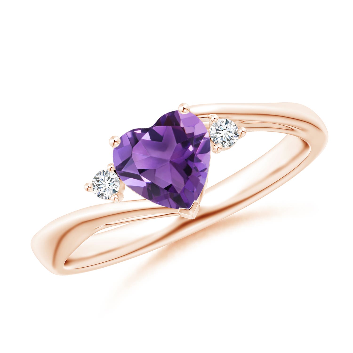 AAA - Amethyst / 0.75 CT / 14 KT Rose Gold