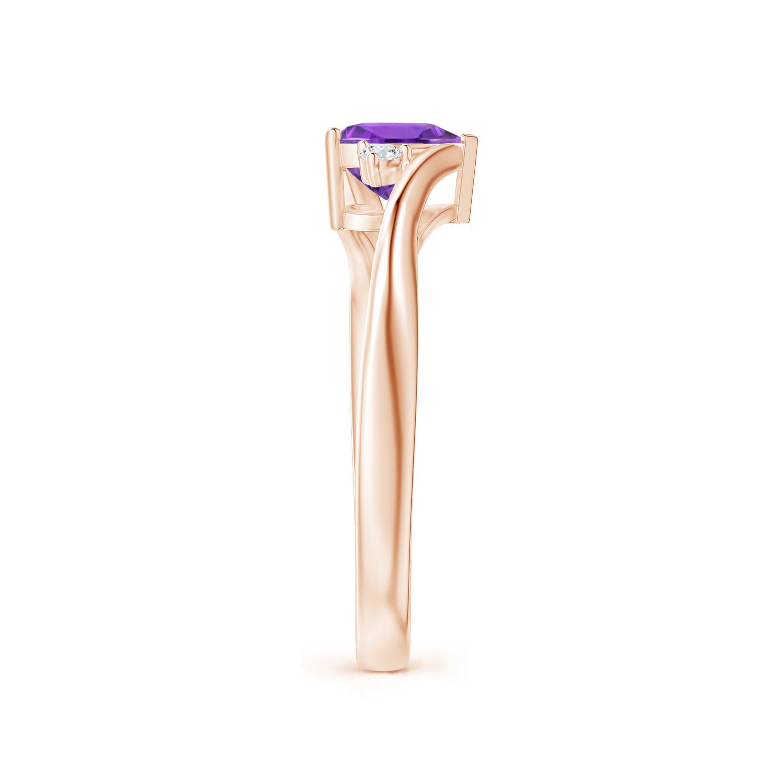 AAA - Amethyst / 0.75 CT / 14 KT Rose Gold