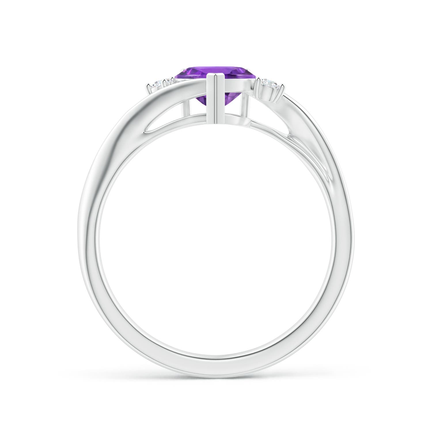 AAA - Amethyst / 0.75 CT / 14 KT White Gold