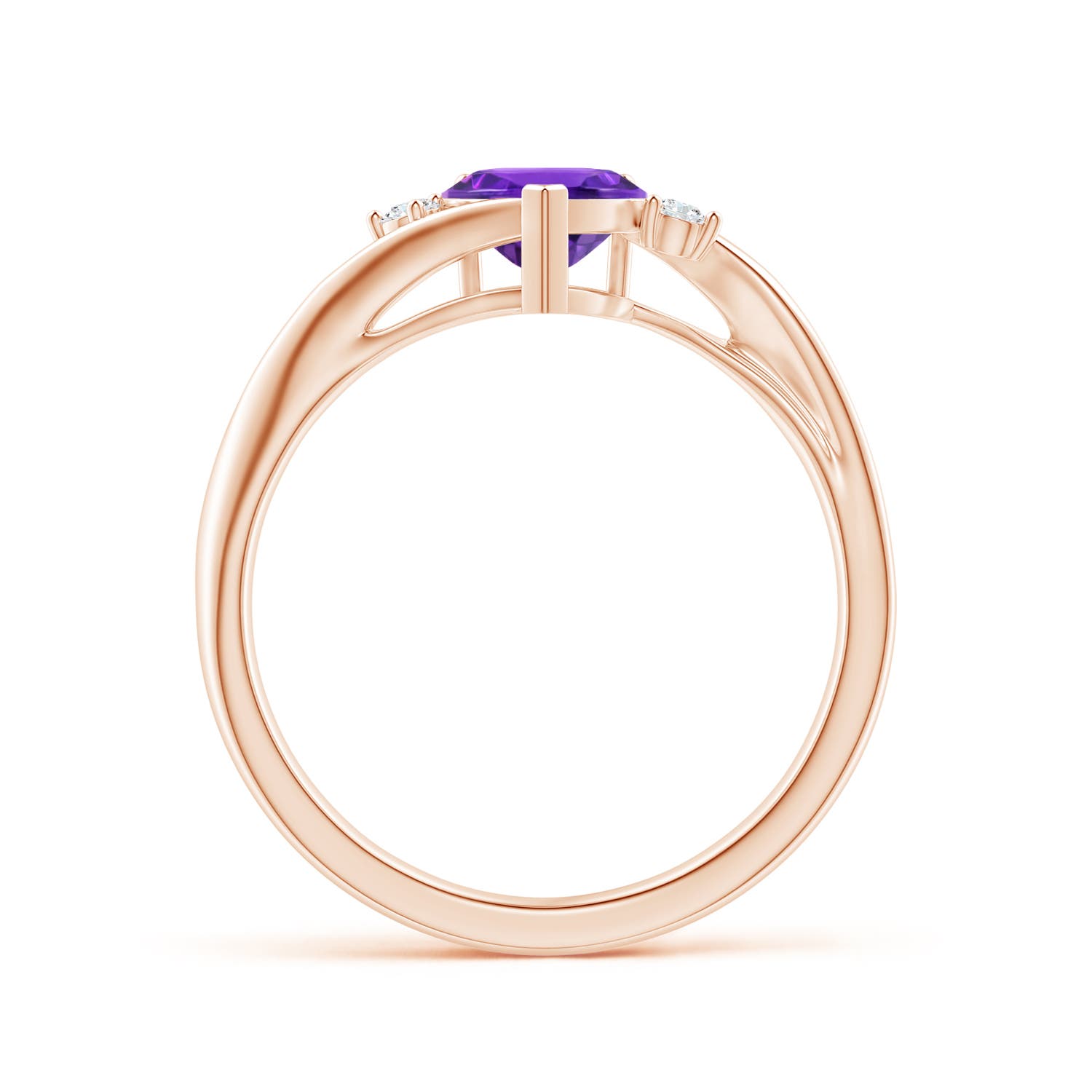 AAAA - Amethyst / 0.75 CT / 14 KT Rose Gold