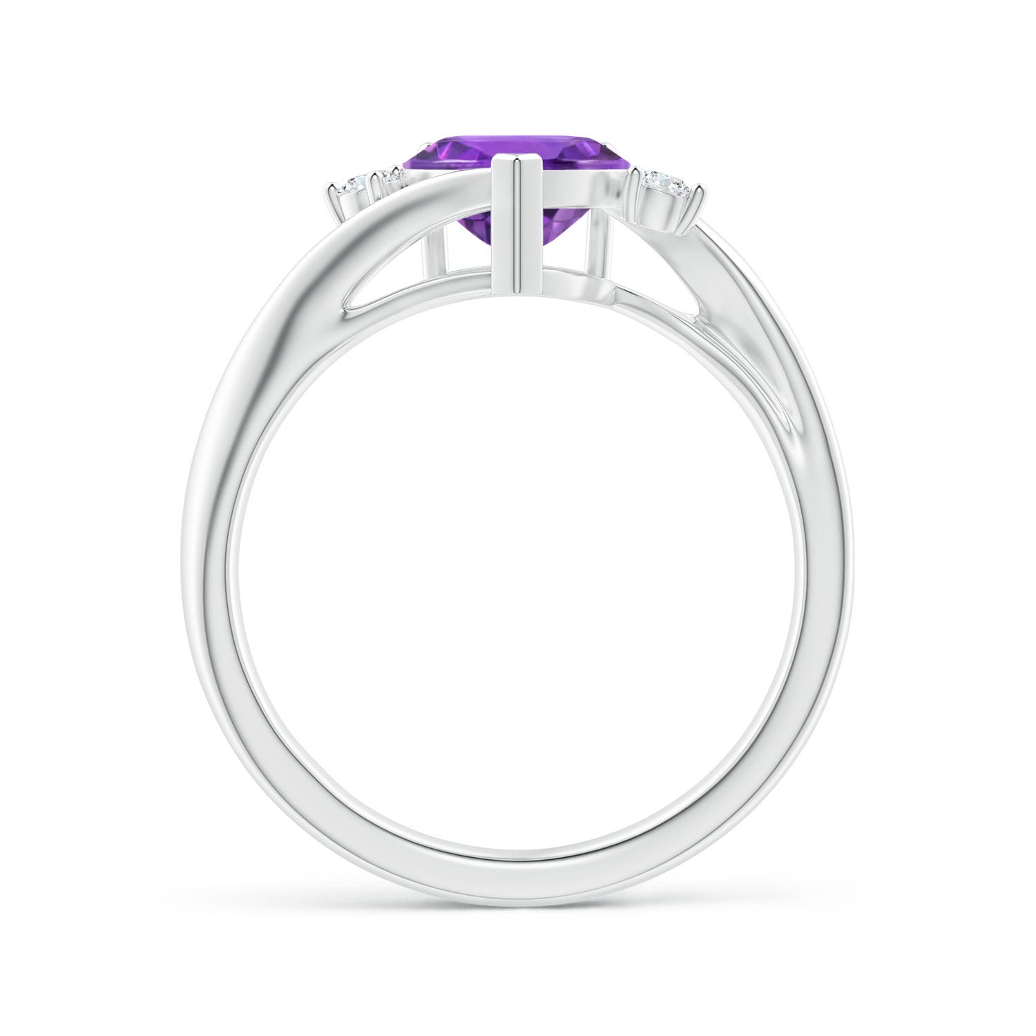 AAA - Amethyst / 1.17 CT / 14 KT White Gold