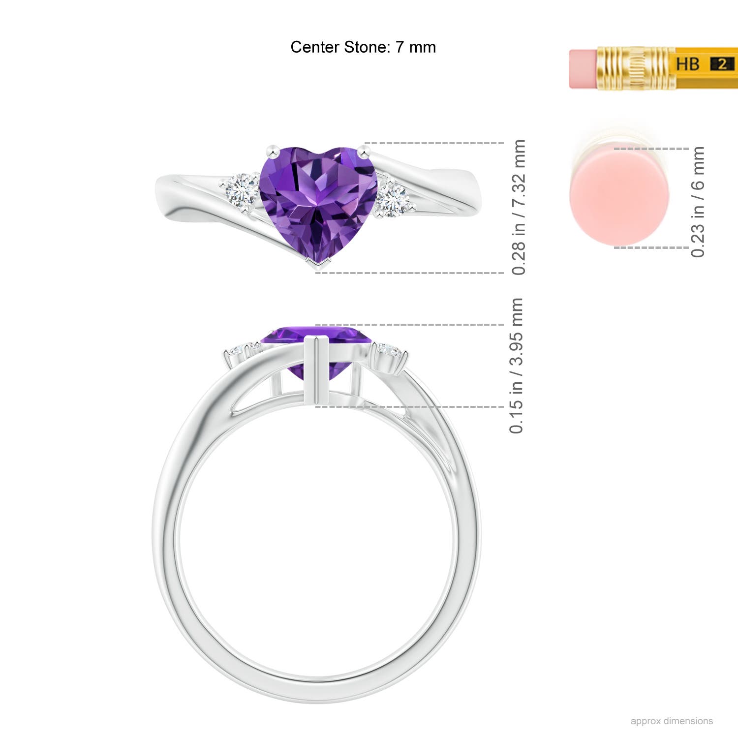 AAAA - Amethyst / 1.17 CT / 14 KT White Gold