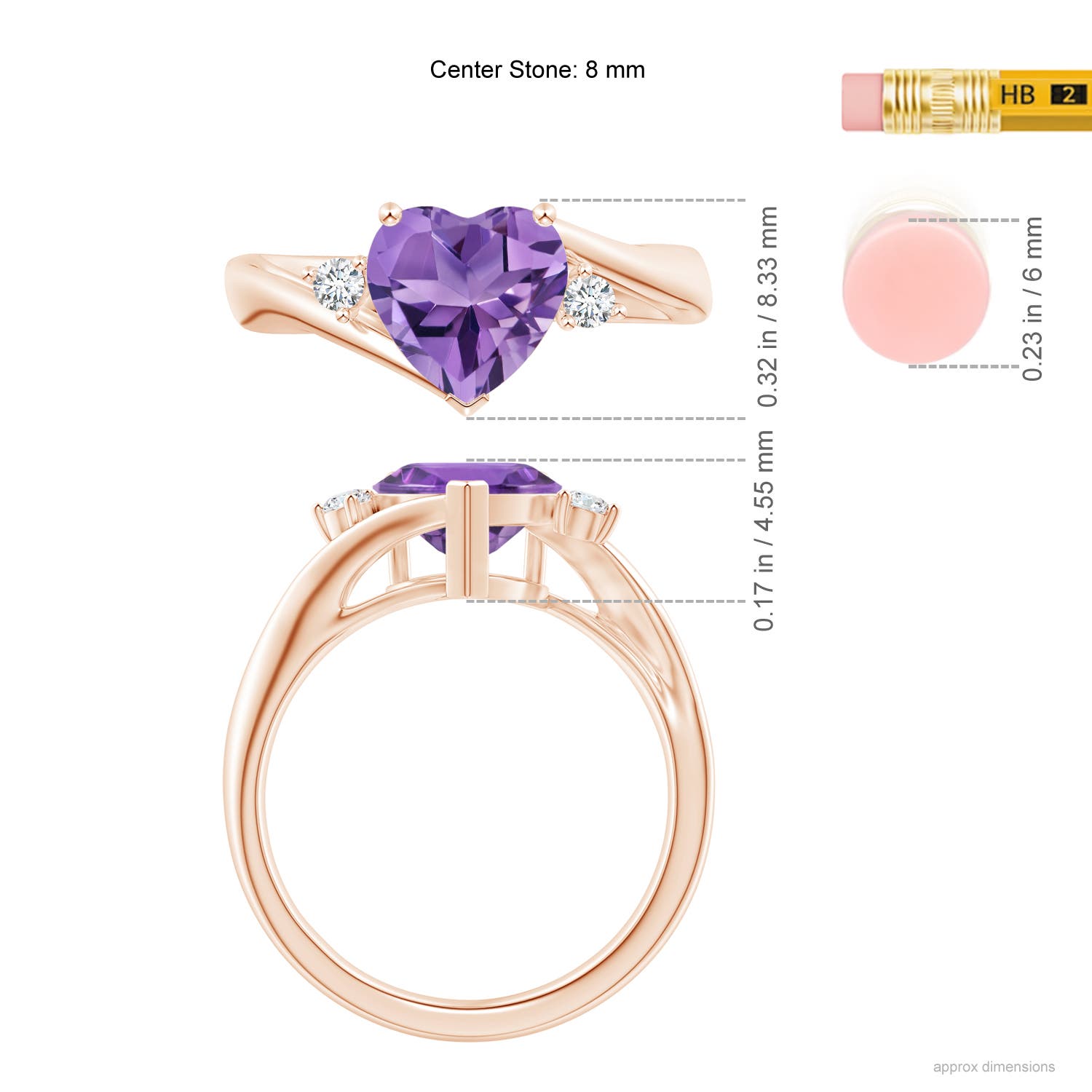 AA - Amethyst / 1.59 CT / 14 KT Rose Gold