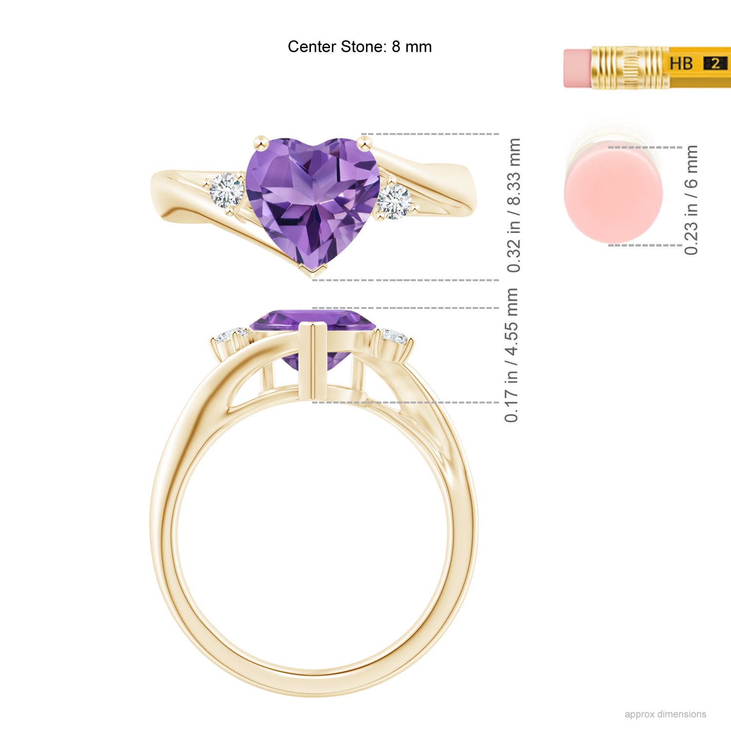 AA - Amethyst / 1.59 CT / 14 KT Yellow Gold