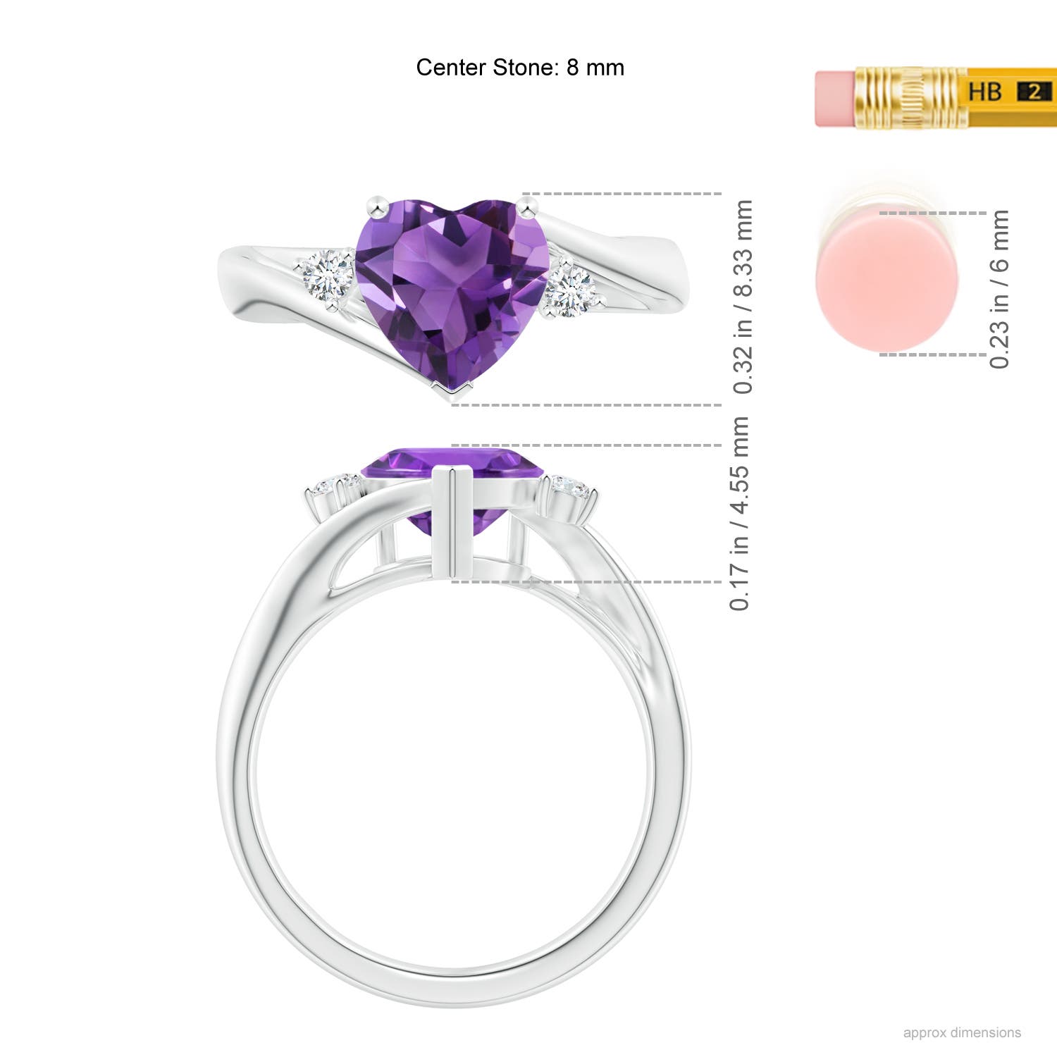 AAA - Amethyst / 1.59 CT / 14 KT White Gold