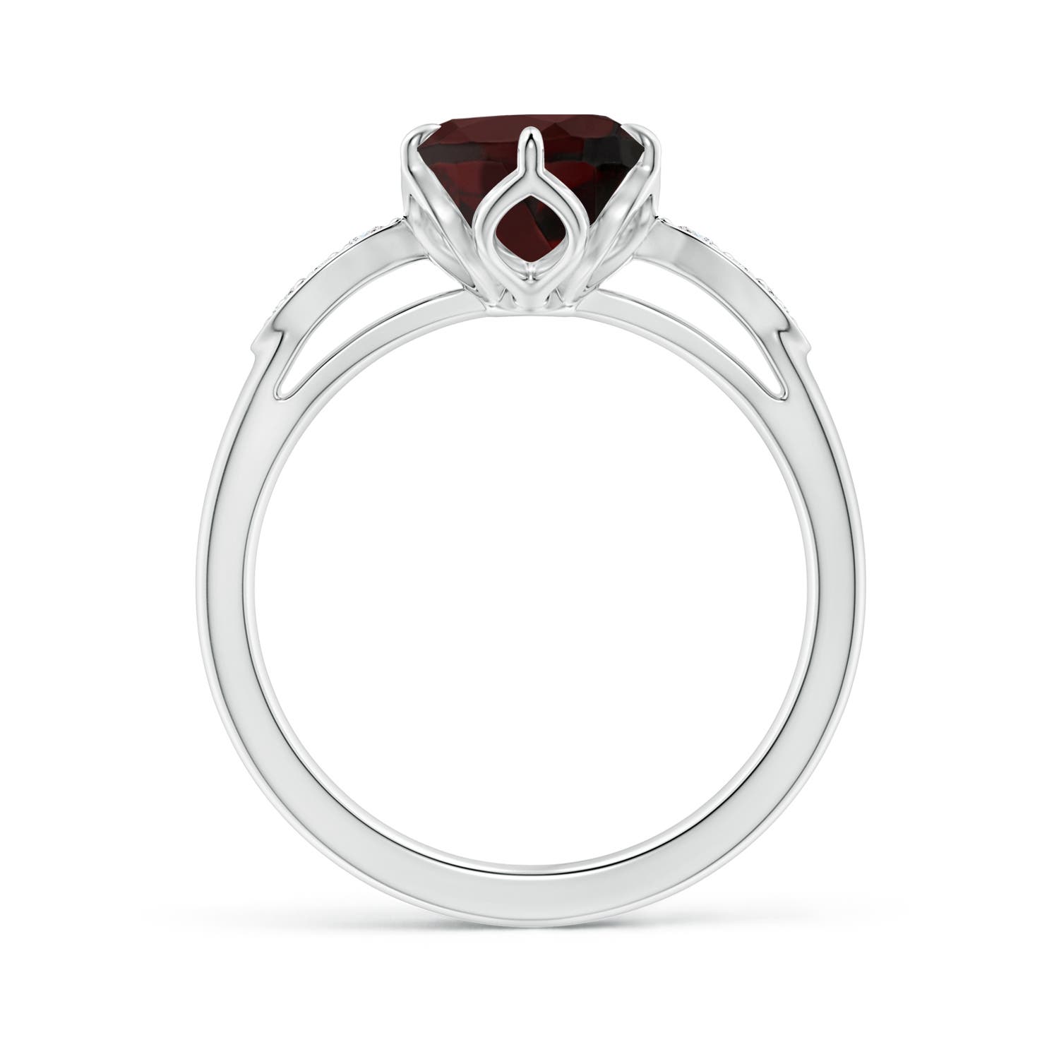 A - Garnet / 3.08 CT / 14 KT White Gold