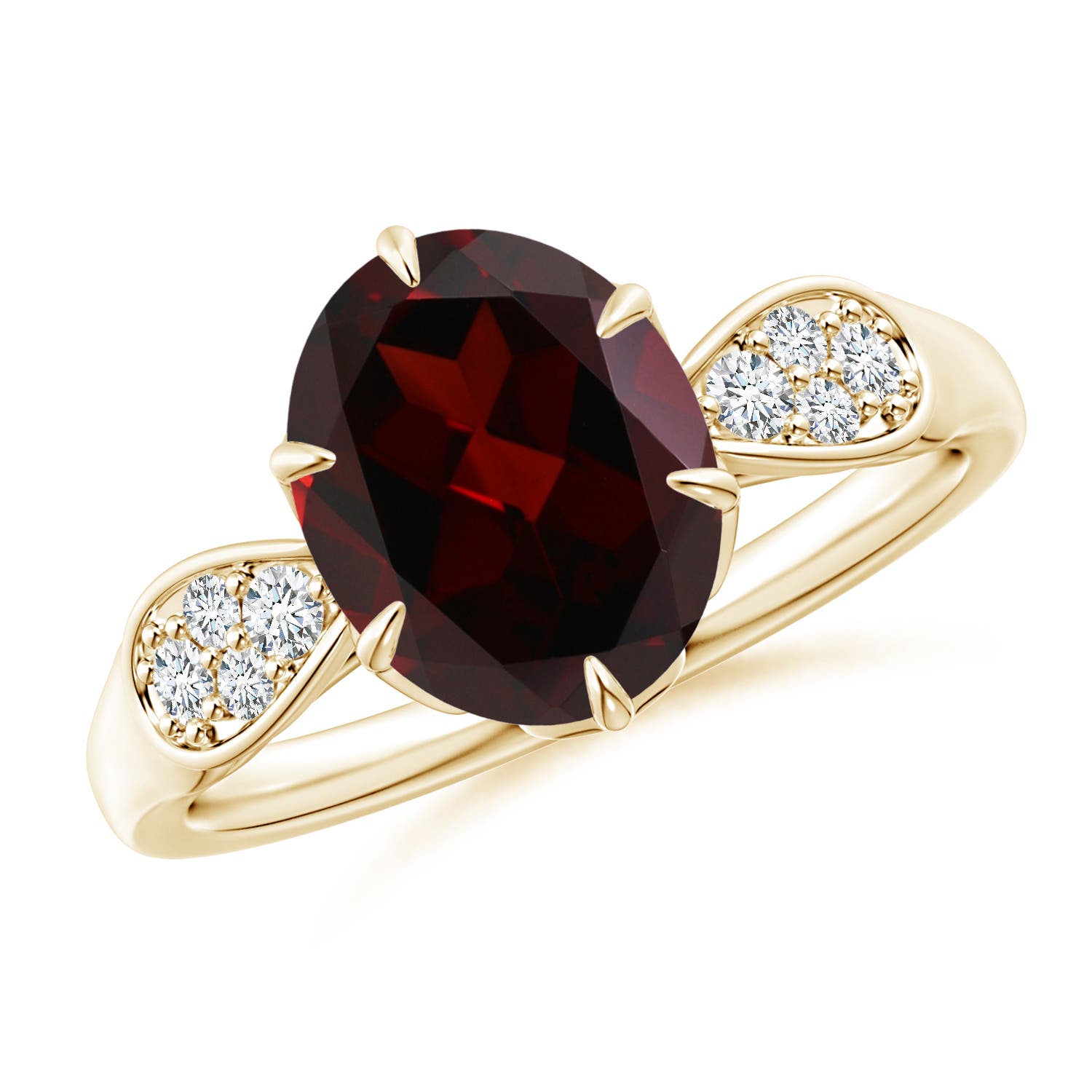 A - Garnet / 3.08 CT / 14 KT Yellow Gold