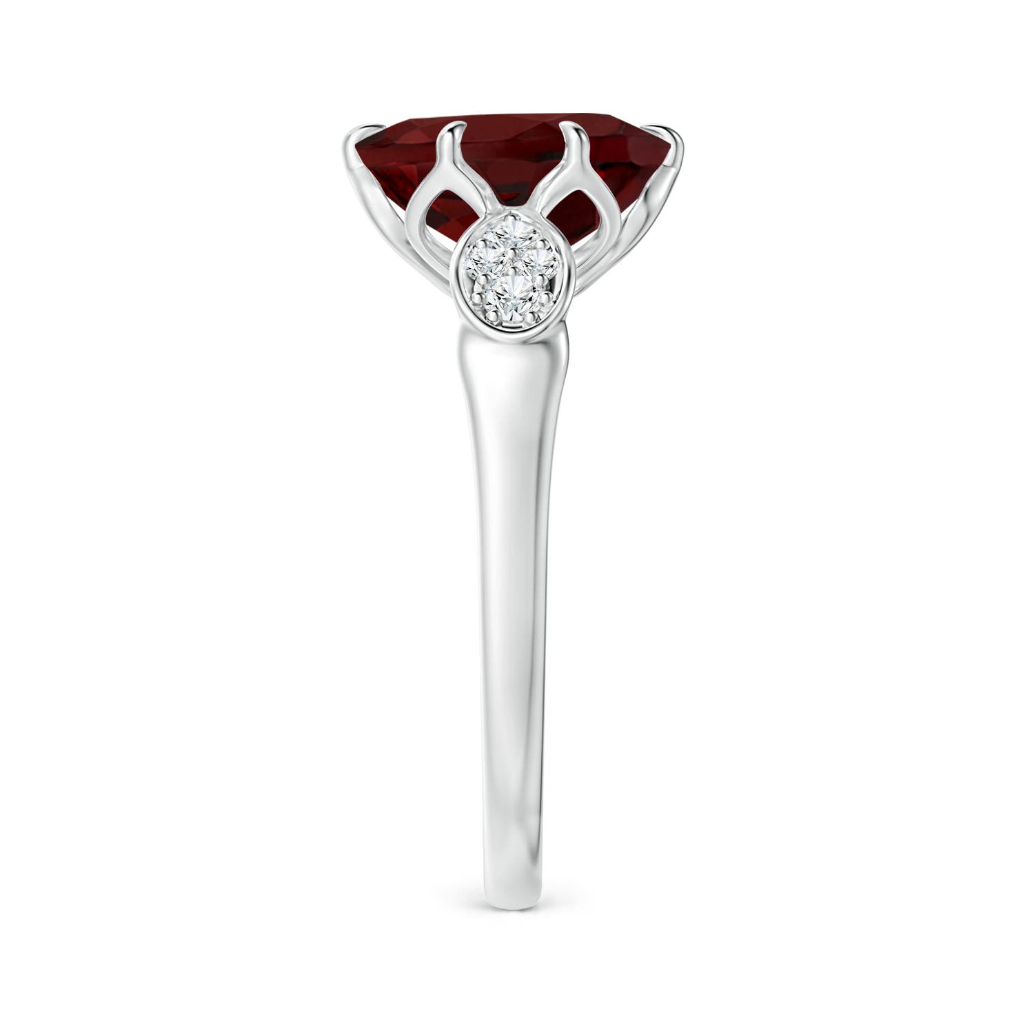 AAA - Garnet / 3.08 CT / 14 KT White Gold