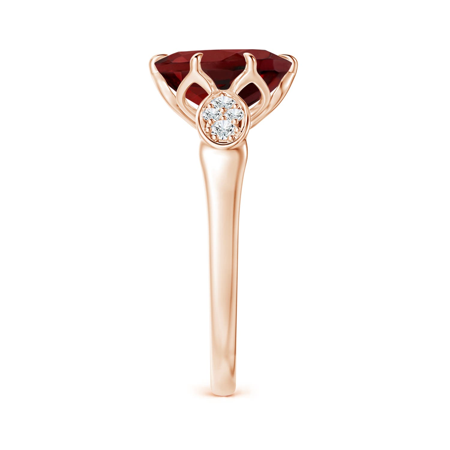 AAAA - Garnet / 3.08 CT / 14 KT Rose Gold