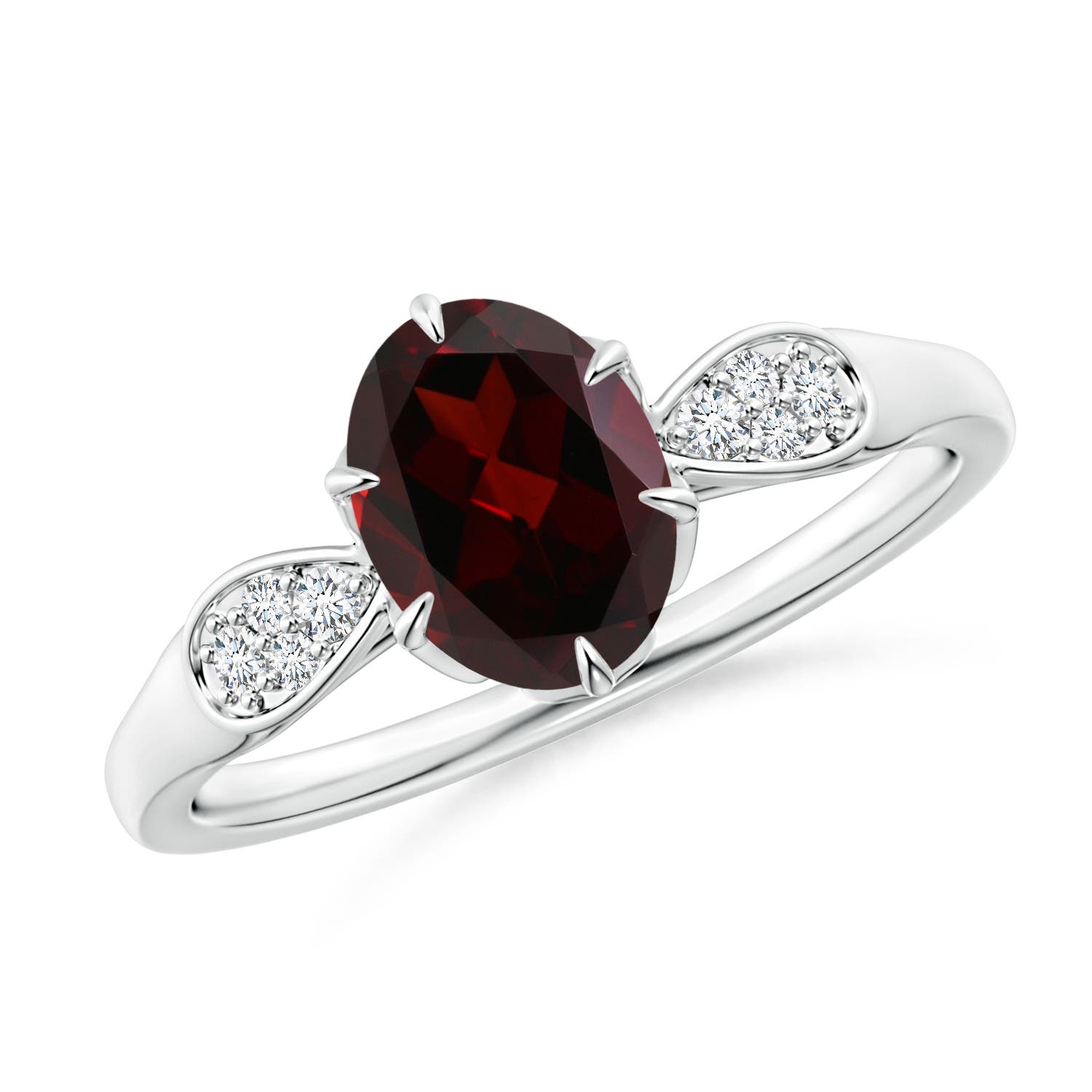 A - Garnet / 1.54 CT / 14 KT White Gold