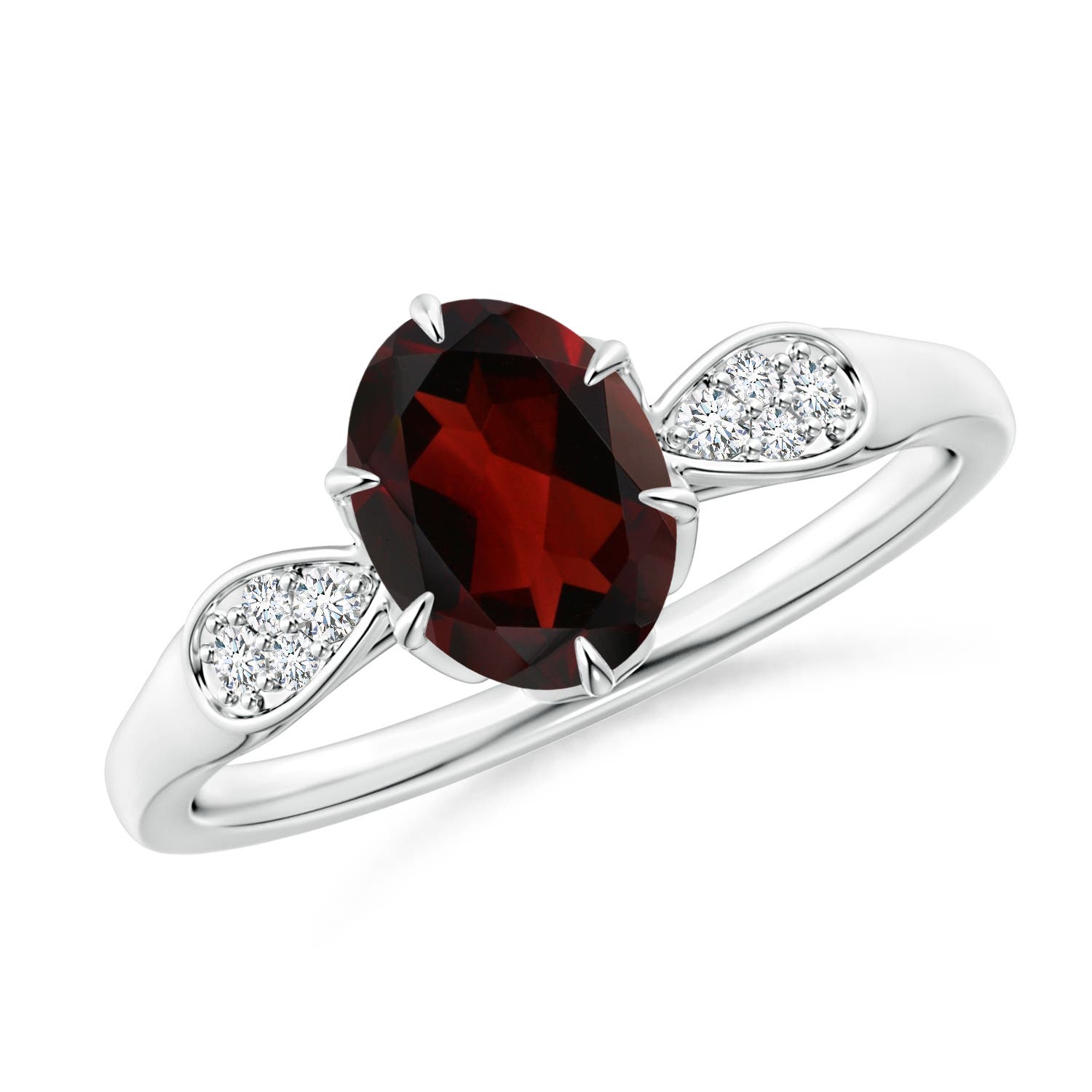 AA - Garnet / 1.54 CT / 14 KT White Gold