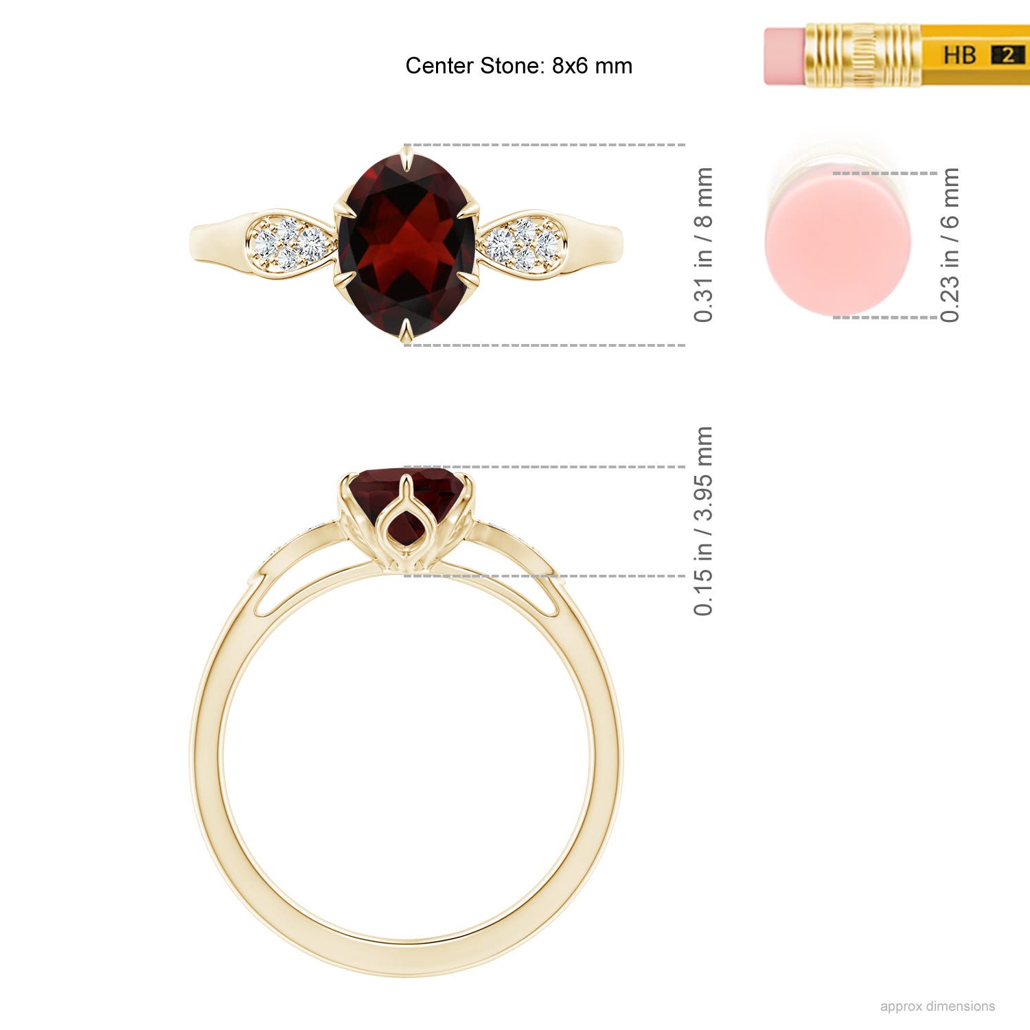 AA - Garnet / 1.54 CT / 14 KT Yellow Gold