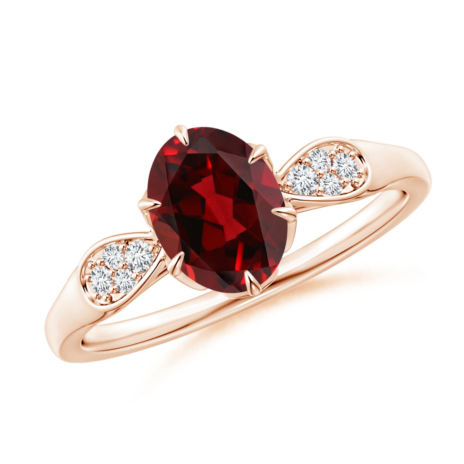 AAAA - Garnet / 1.54 CT / 14 KT Rose Gold