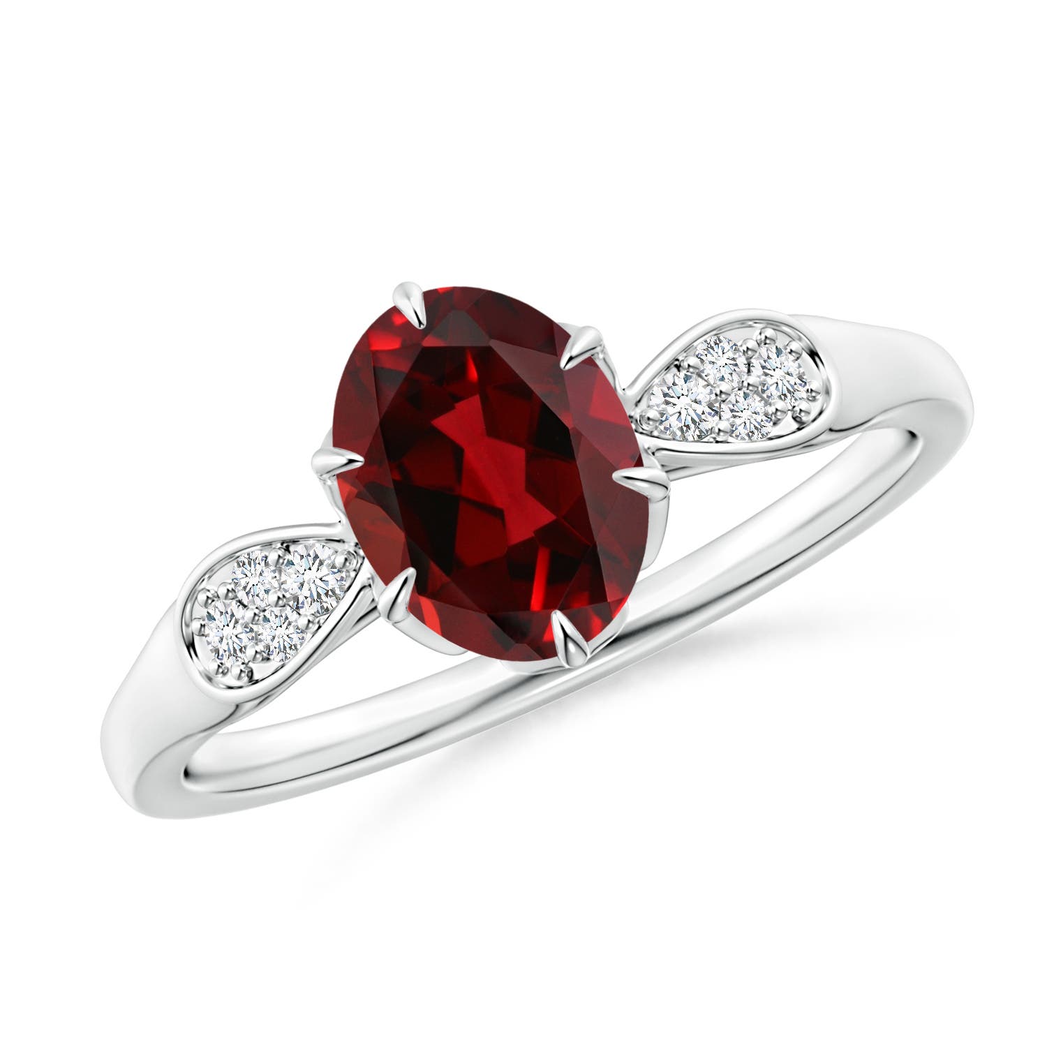 AAAA - Garnet / 1.54 CT / 14 KT White Gold