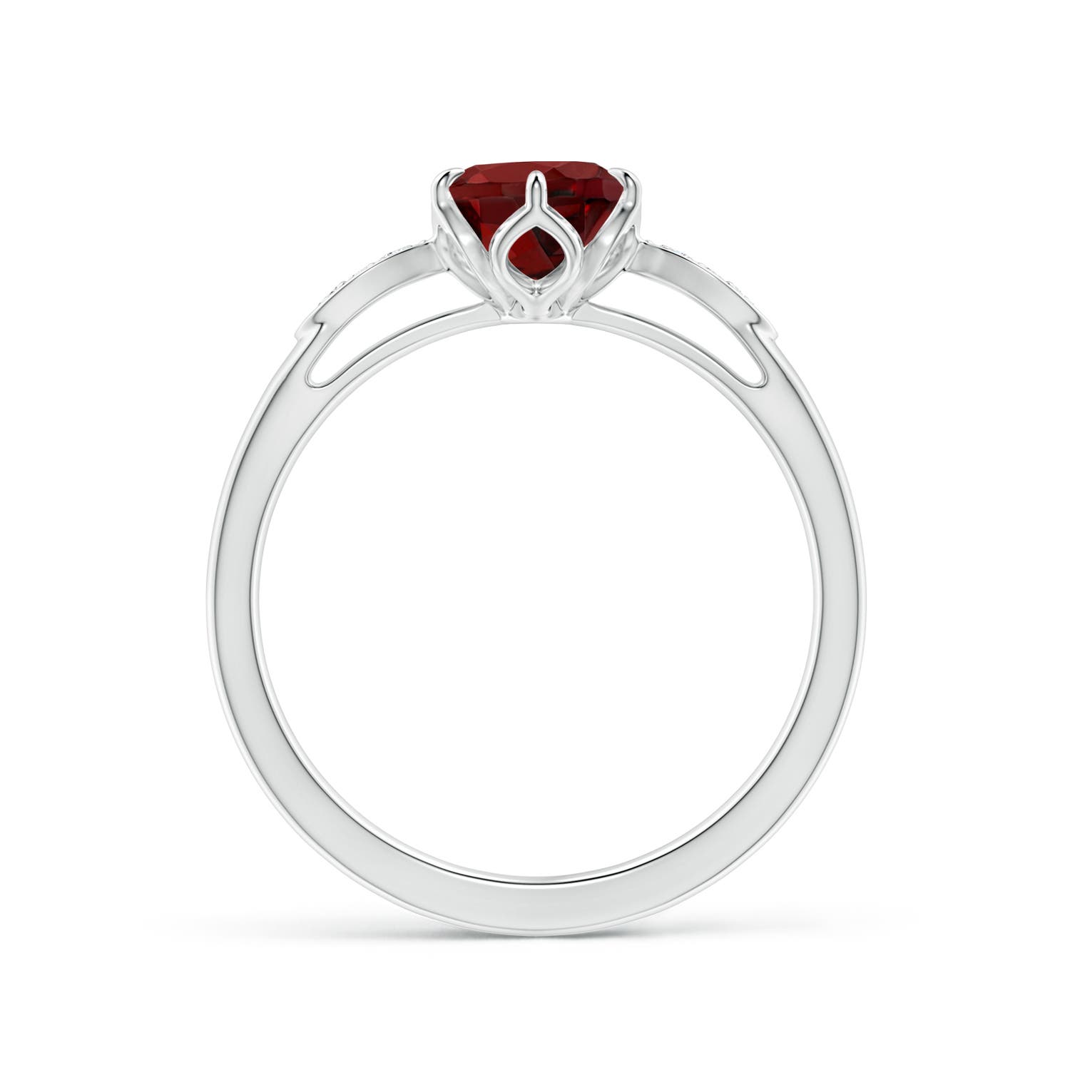 AAAA - Garnet / 1.54 CT / 14 KT White Gold